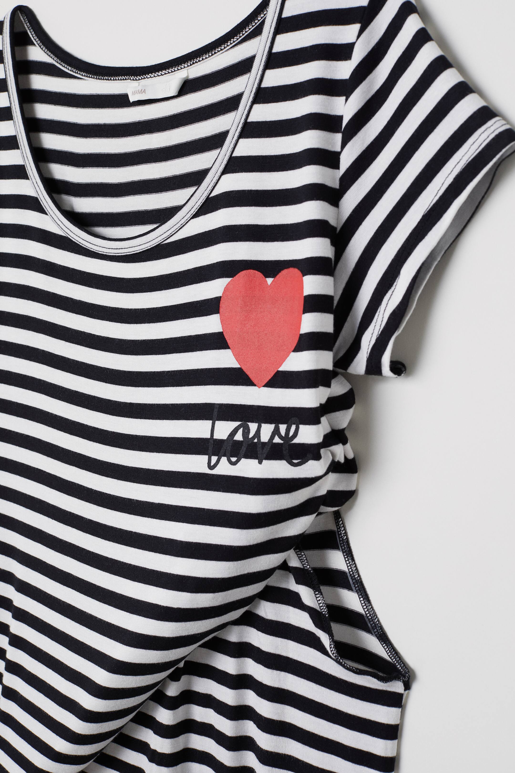 MAMA Top d'allaitement - Noir/ray?�/Love - FEMME | H&M FR