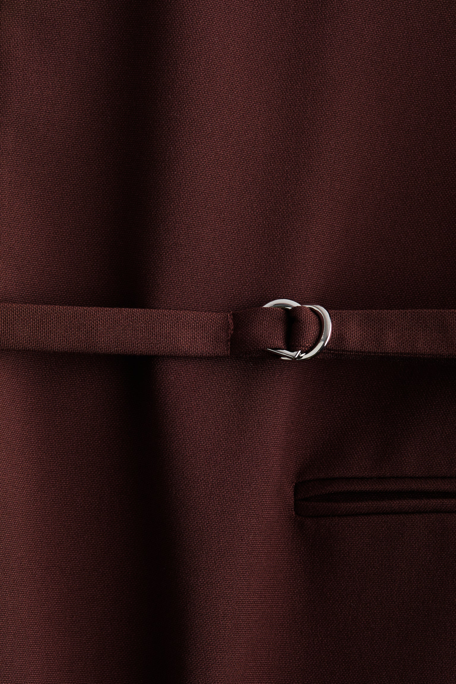 Блейзер оверсайз із ремінцем - Темно-коричневий - 4