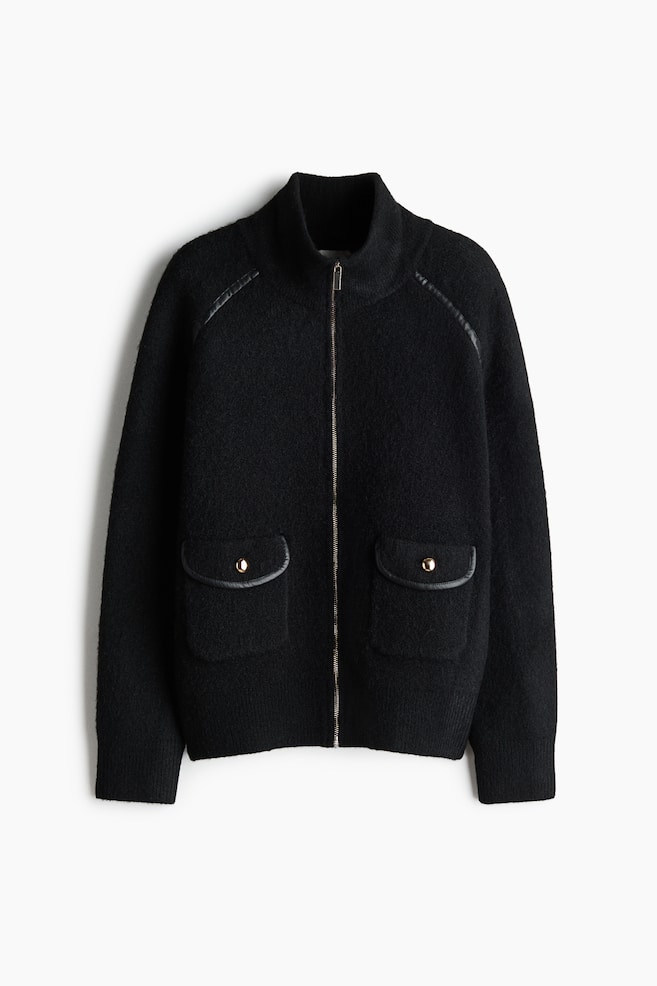 Vest met rits Oversized Fit - Zwart - 1