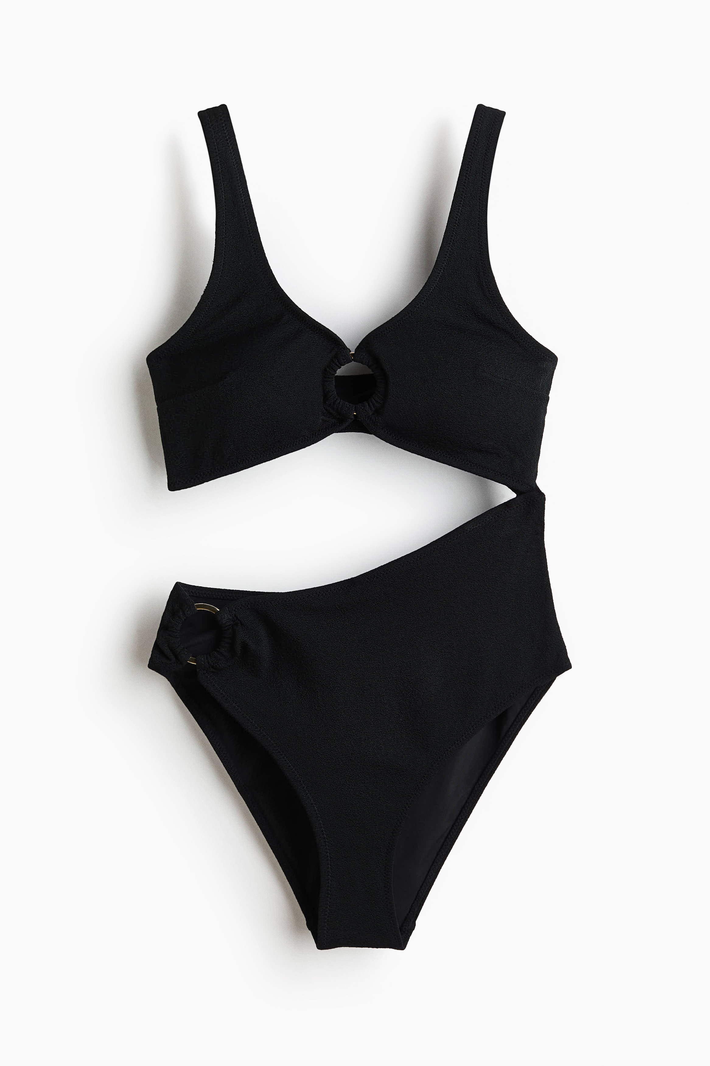 Padded-cup High Leg Cut-out swimsuit