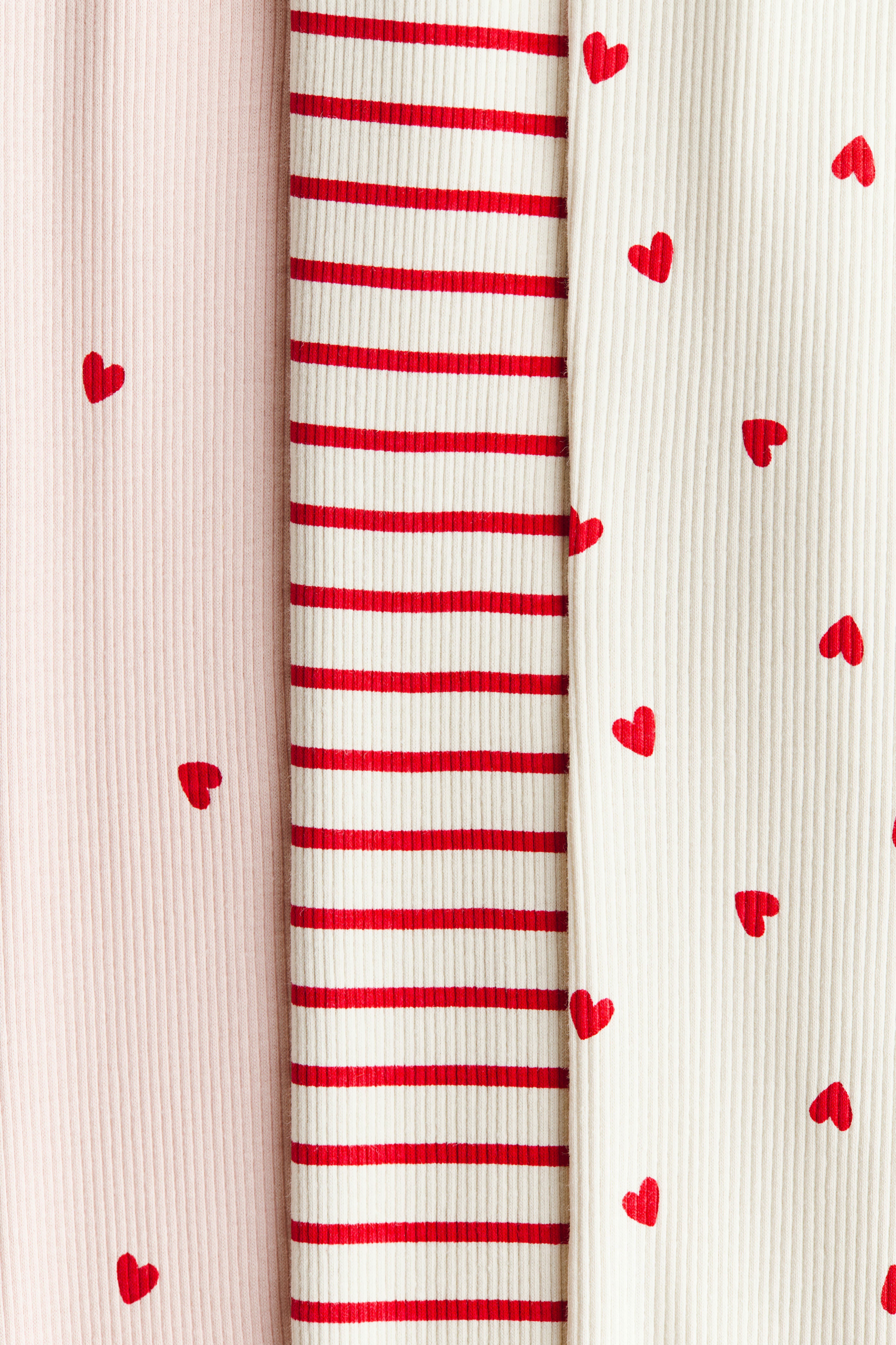 Lot de 3 leggings en coton côtelé