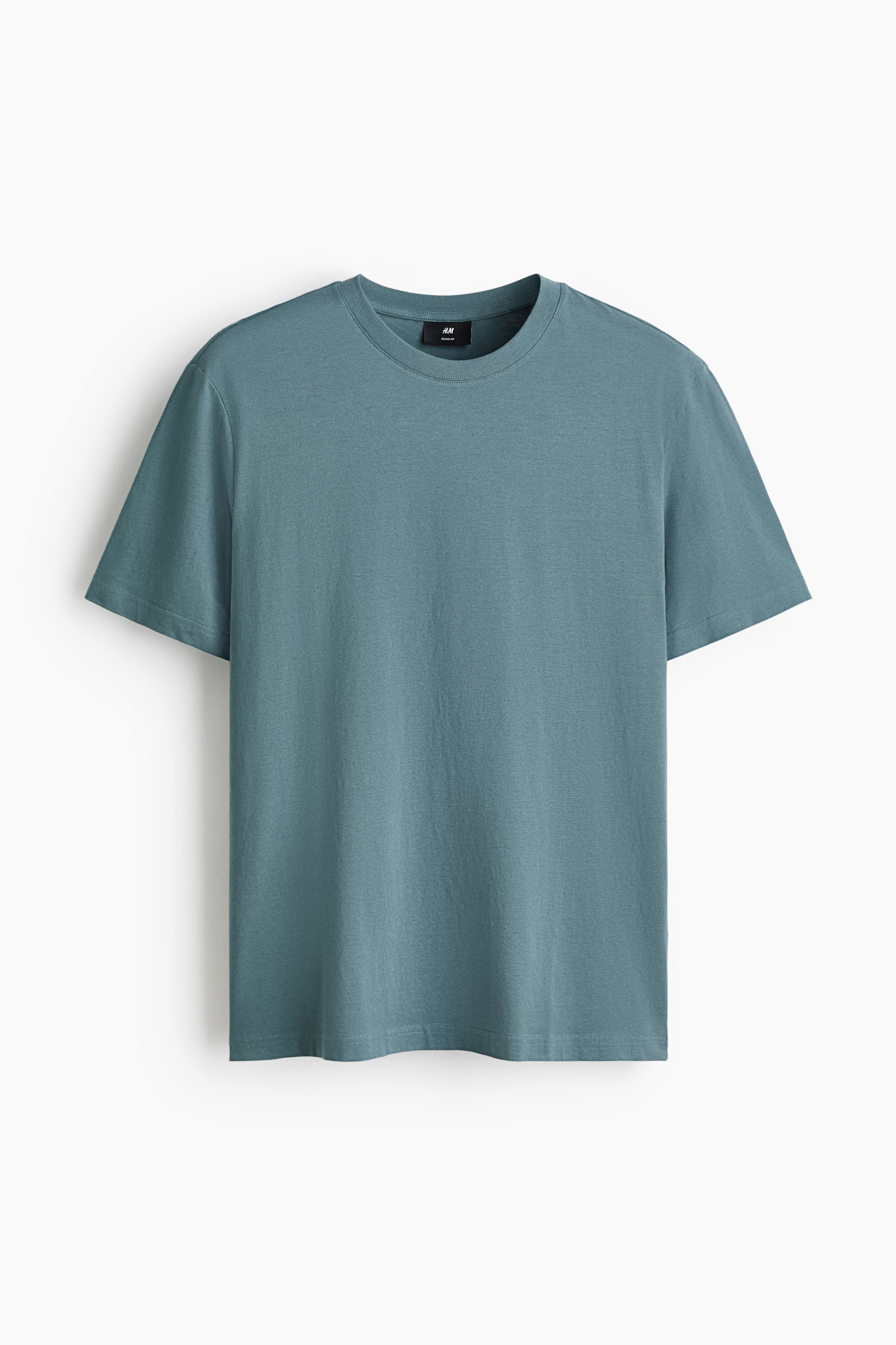 Футболка Regular Fit - Синьо-зелений/White/Темно-сірий/Чорний/Коричневий/Сірий меланж/Зелений хакі/Бузковий/Темно-зелений хакі/Темний синьо-зелений/Бежевий/Темно-синій/Помаранчевий/Сливовий/Світло-блакитний/Бежевий/Лісовий зелений - 1