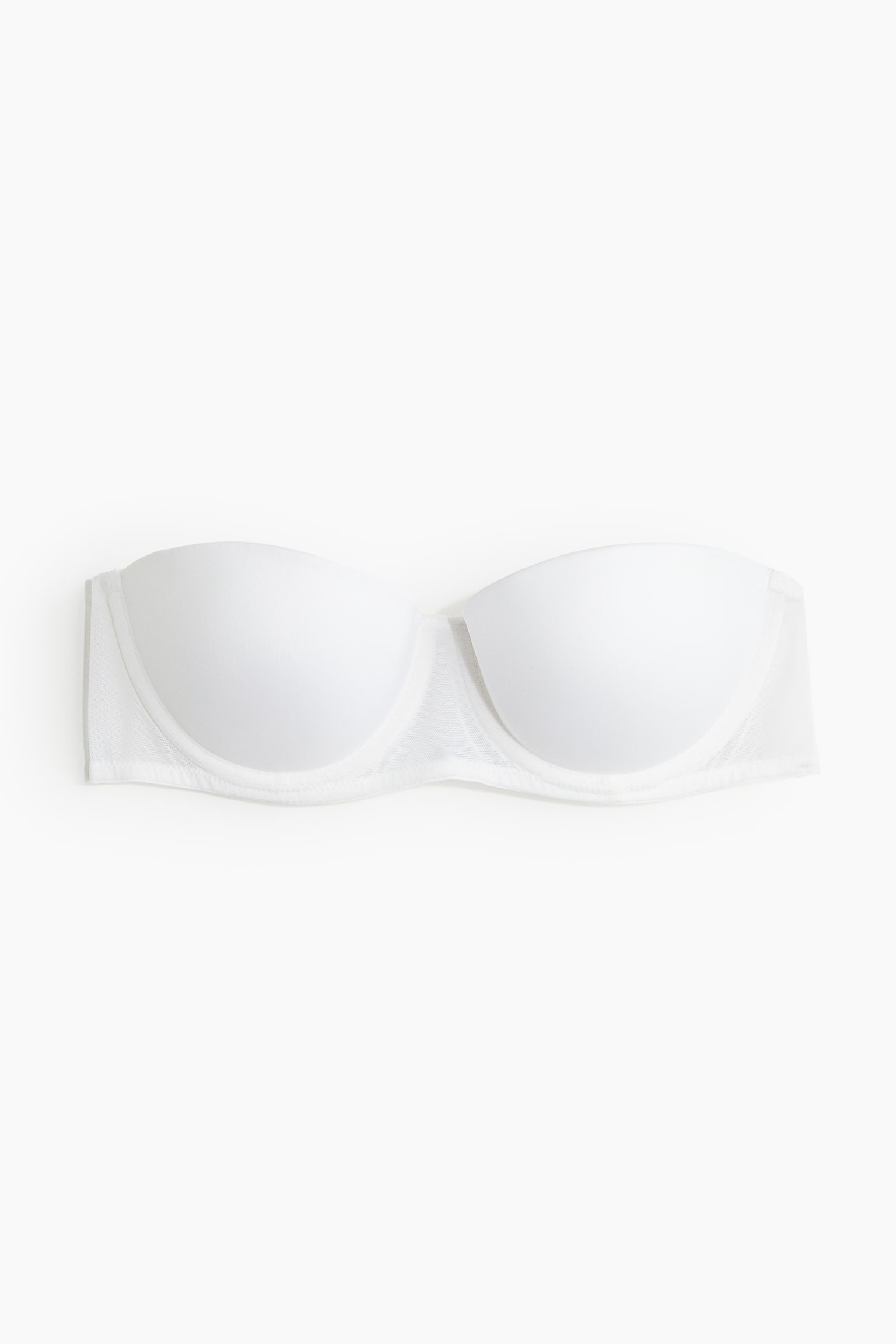 Padded Microfibre Balconette Bra - White/Black/Beige - 1