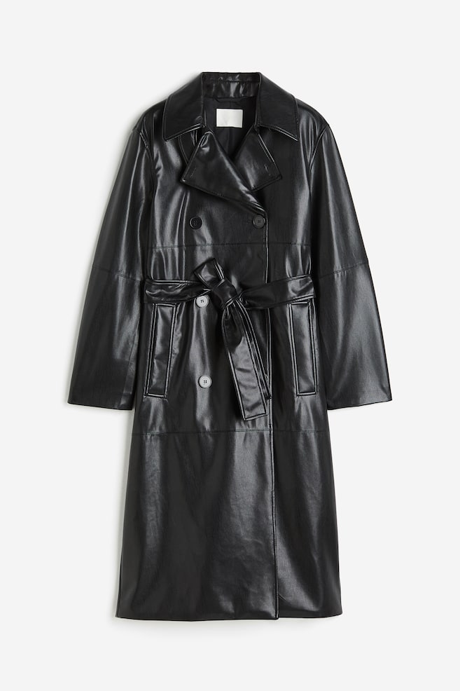 Trench-coat enduit - Noir - 2
