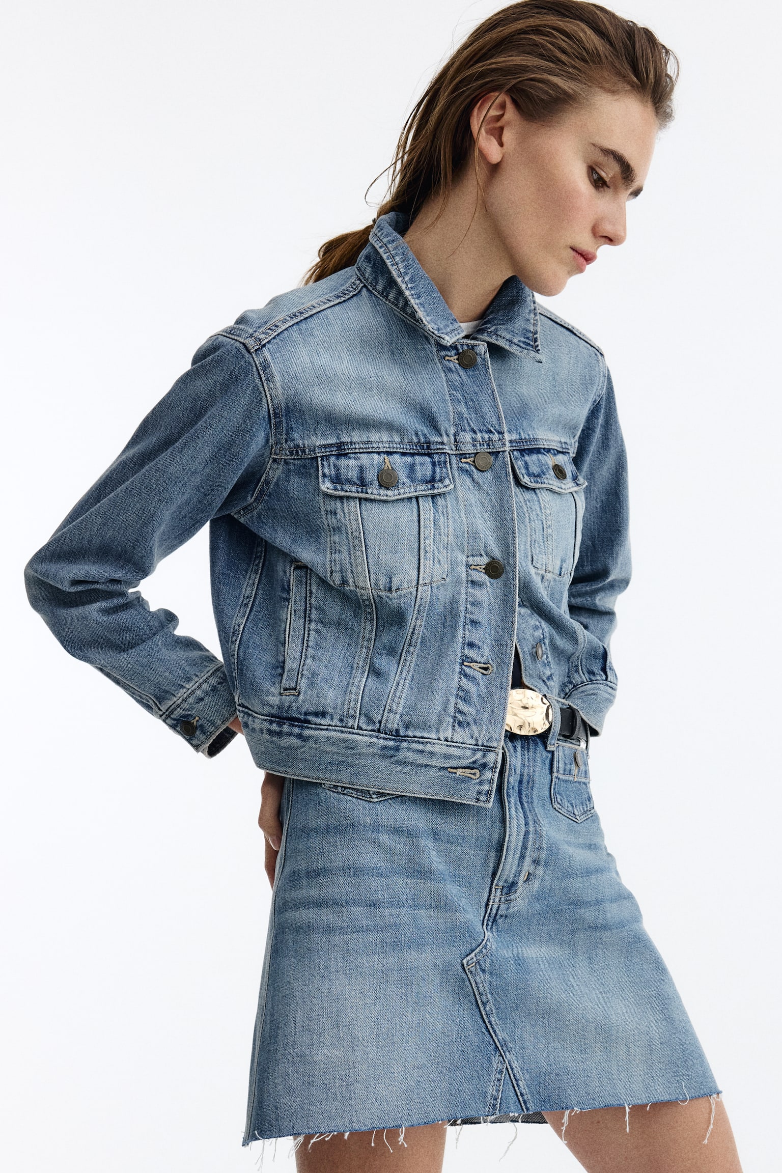 Jachetă din denim - Albastru-denim deschis/Albastru-denim/Albastru-denim prespălat/Albastru-denim închis - 3