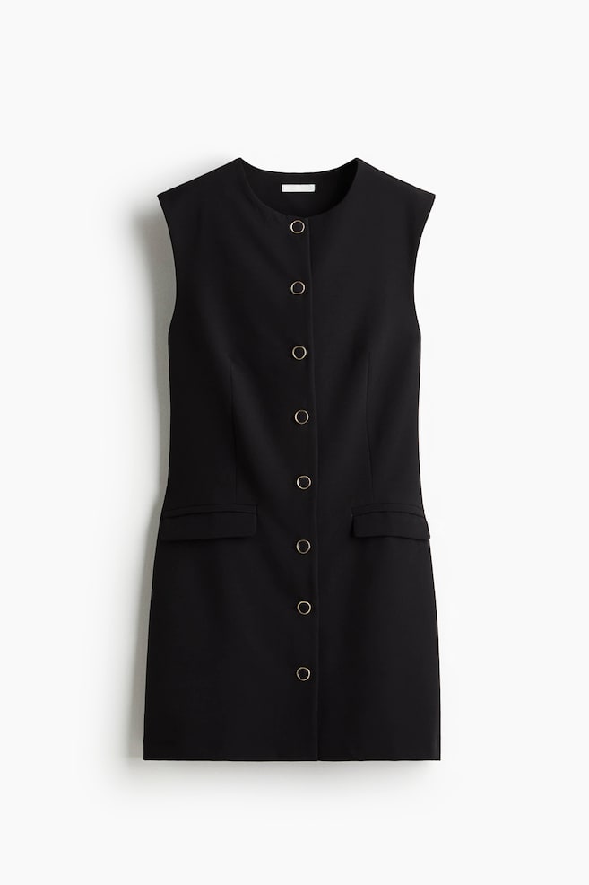 Waistcoat dress - Black/Dark green/Bright red - 1