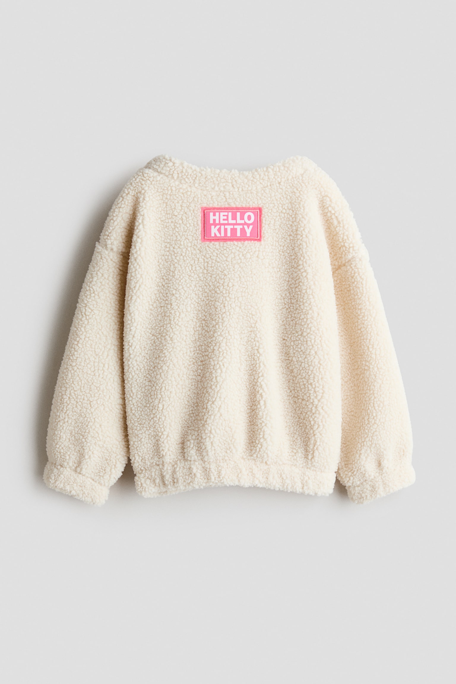 Детская куртка H&M Patch-Detail Teddy Fleece, цвет: Светлый бежевый — фото 5