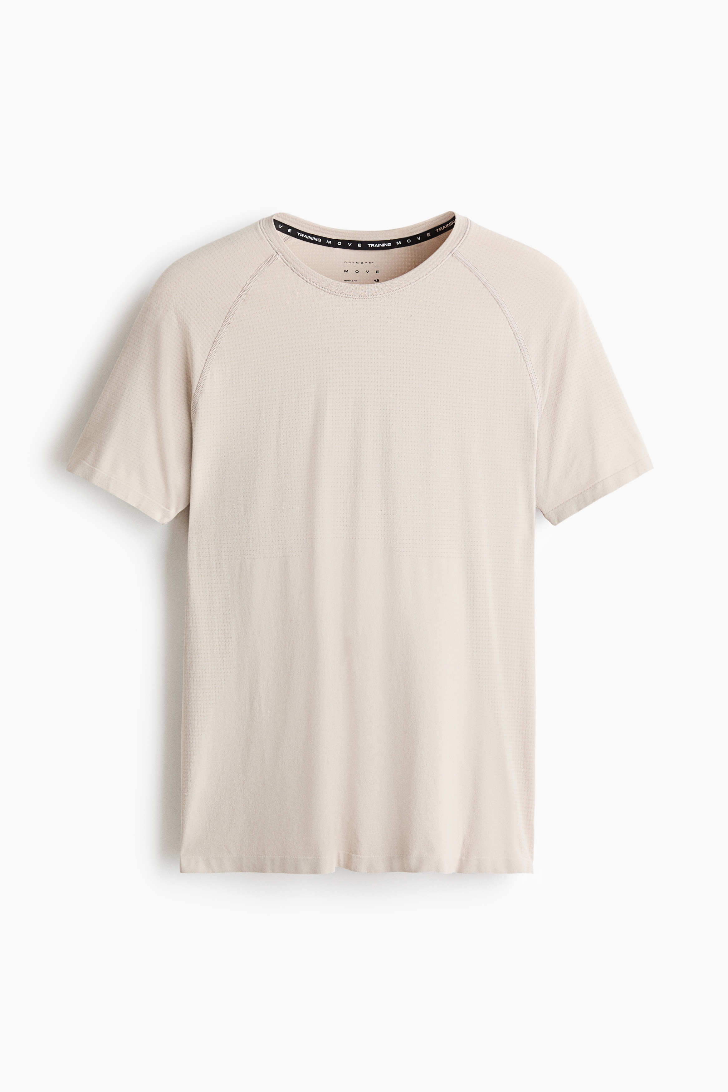 Muscle Fit Sports T-Shirt with DryMove™ - Cool beige/Black