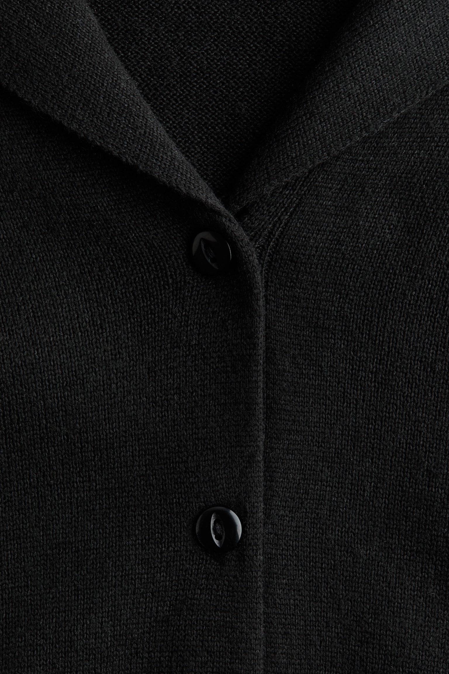 קרדיגן עם צווארון - שחור - 4