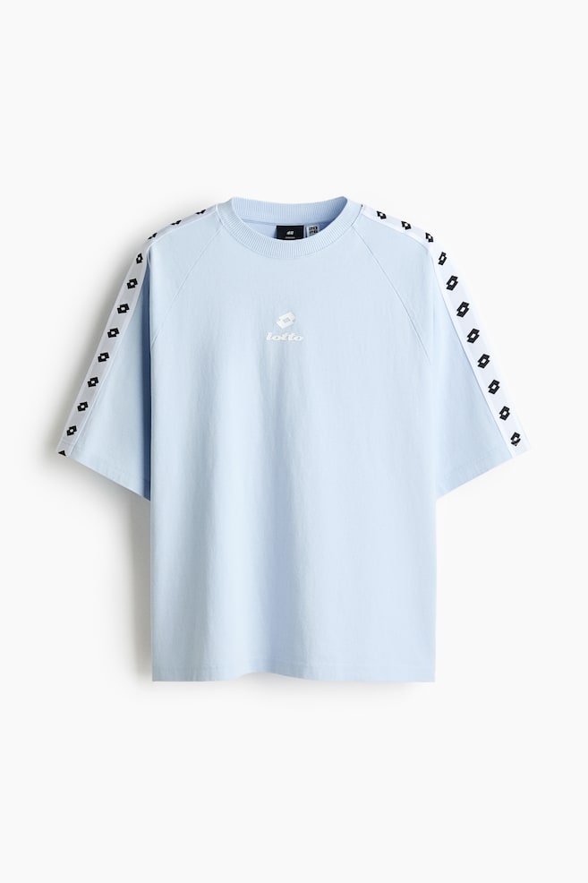 Oversized Cotton T-Shirt - Light blue/Lotto/Red/Lotto/Black/Lotto/White/Lotto - 1