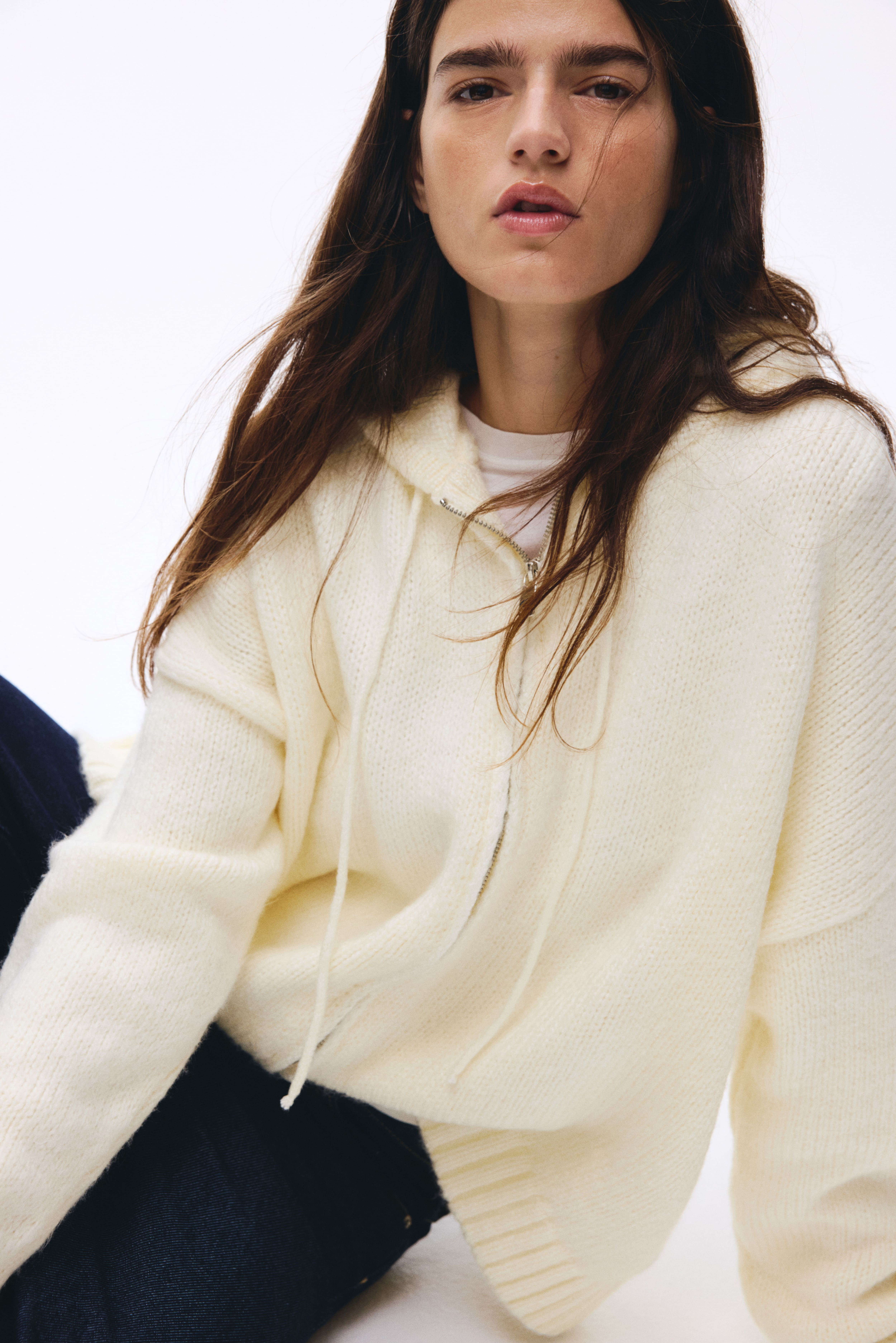 Knit Hooded Jacket