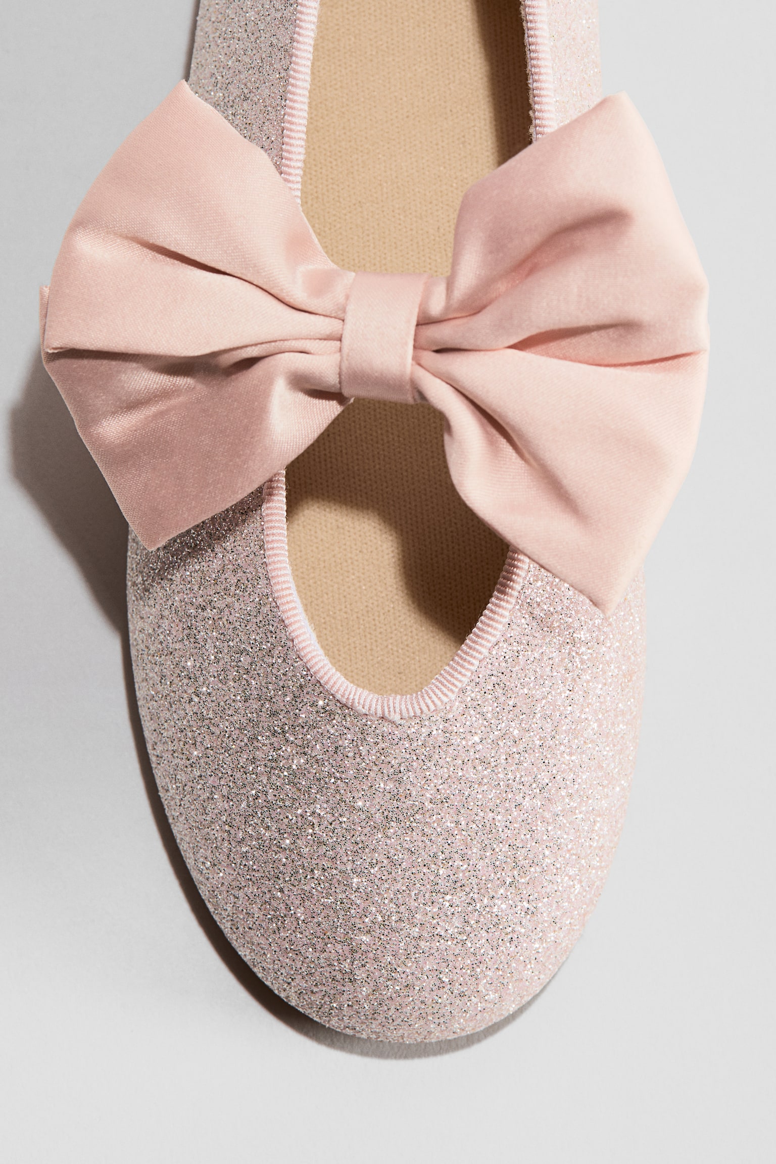 Appliquéd ballet pumps - Light pink/Glittery/Cream/Gold-coloured/Light pink - 2