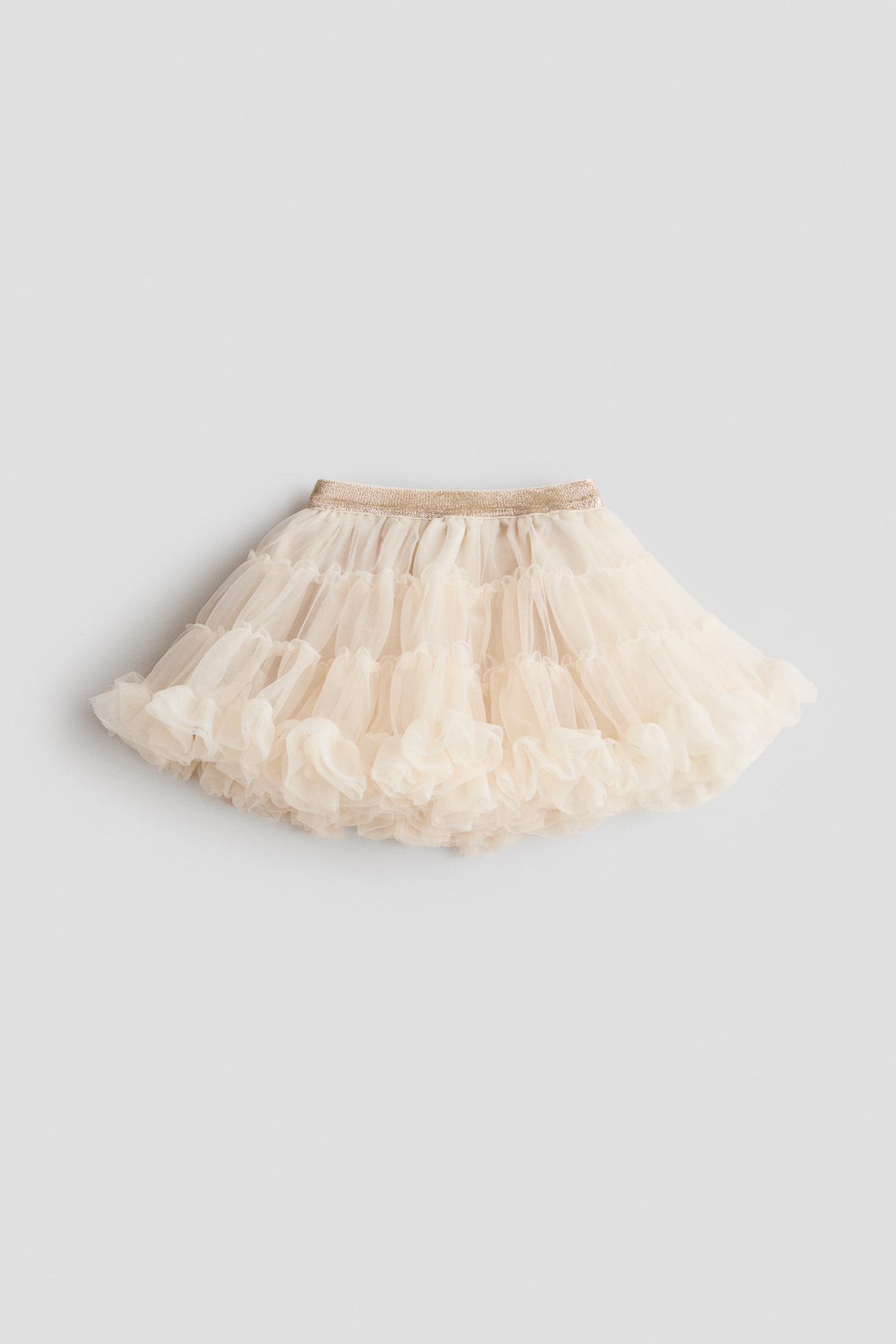 Tiered tulle skirt - Light beige/Pink - 2