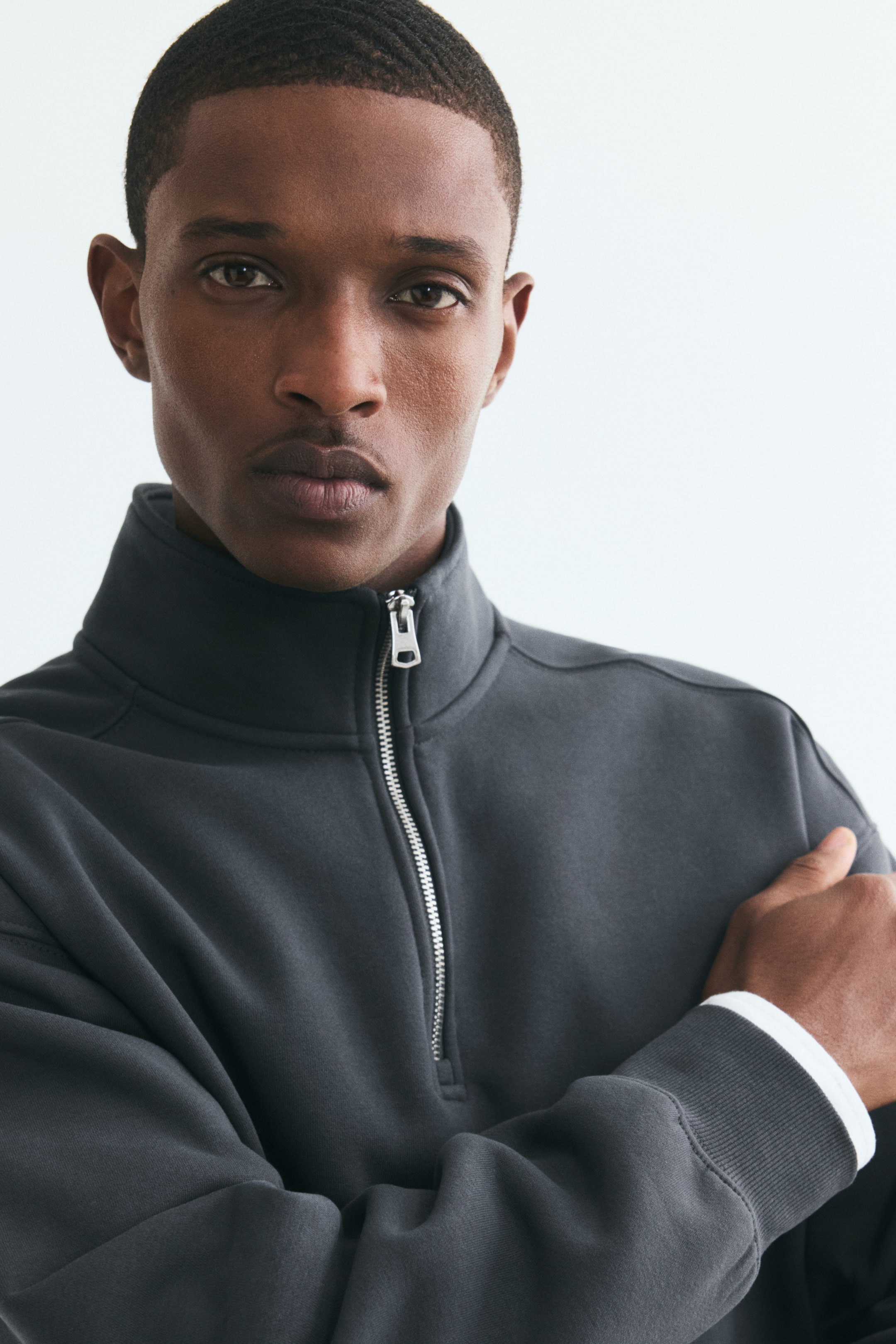 Loose Fit Half-Zip Sweatshirt