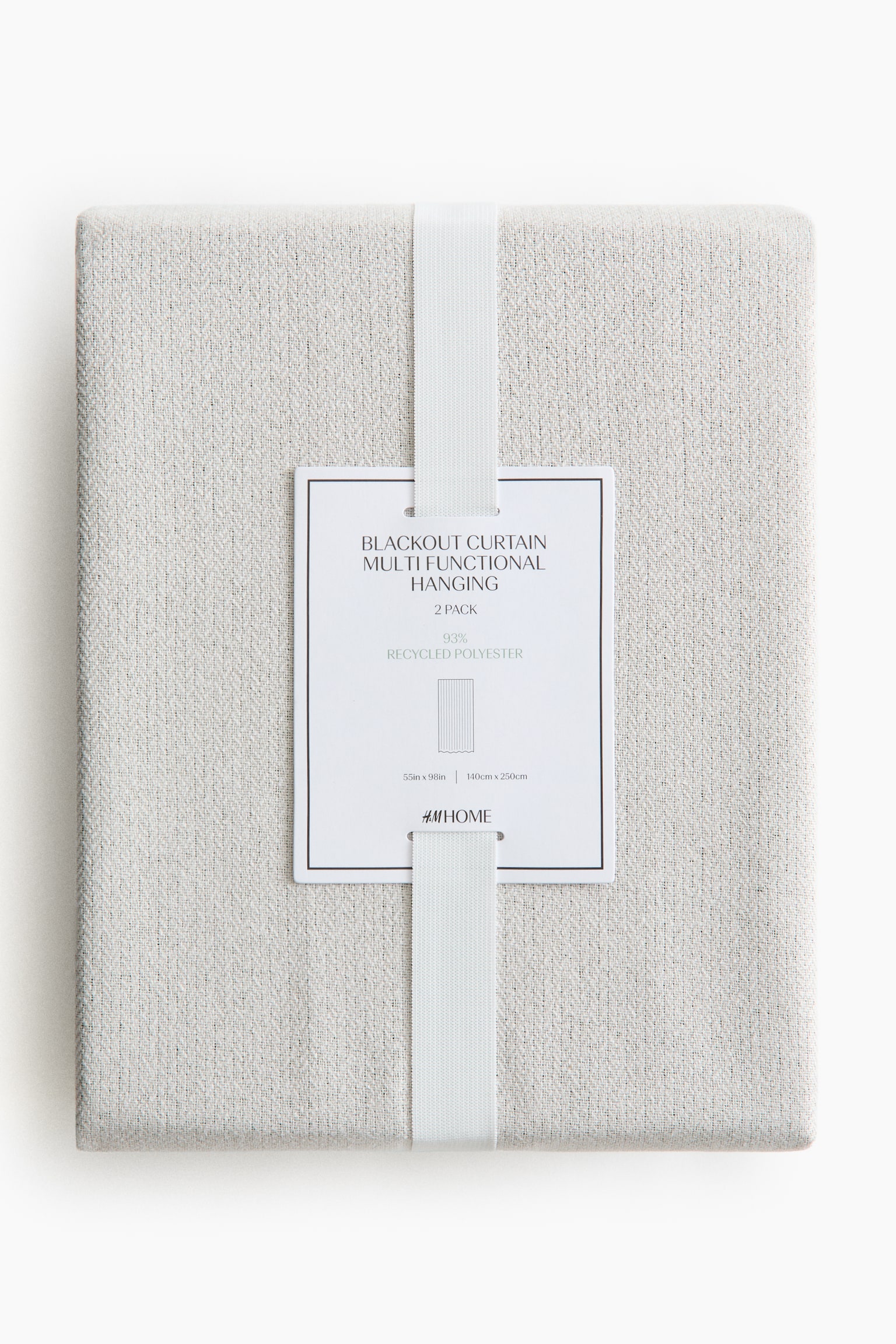 2 kpl kalanruotokuvioisia pimennysverhoja - Vaaleanharmaa/Beigemeleerattu/Khakinvihreä - 4