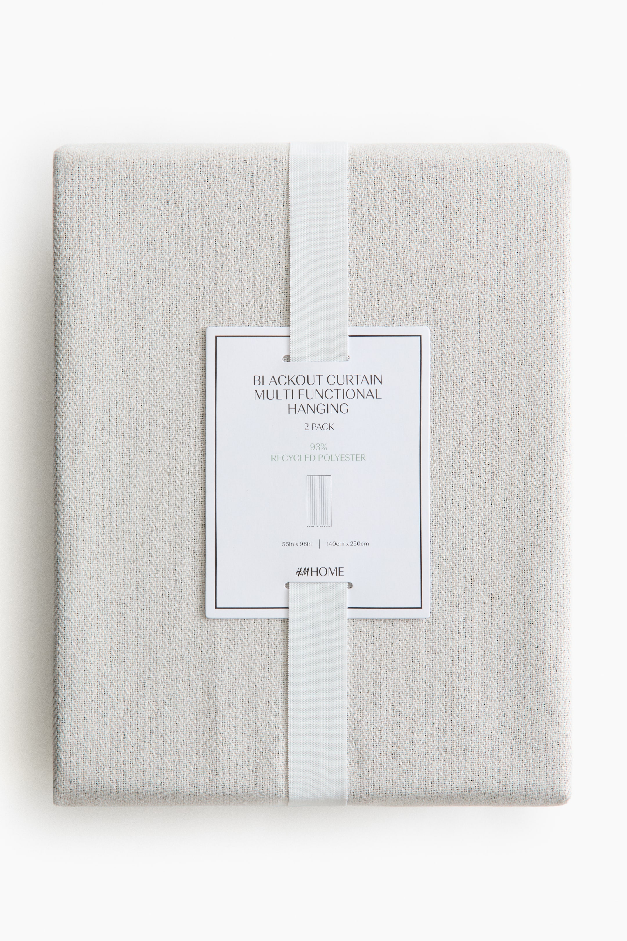 2-Pack Blackout Herringbone Curtain Panels