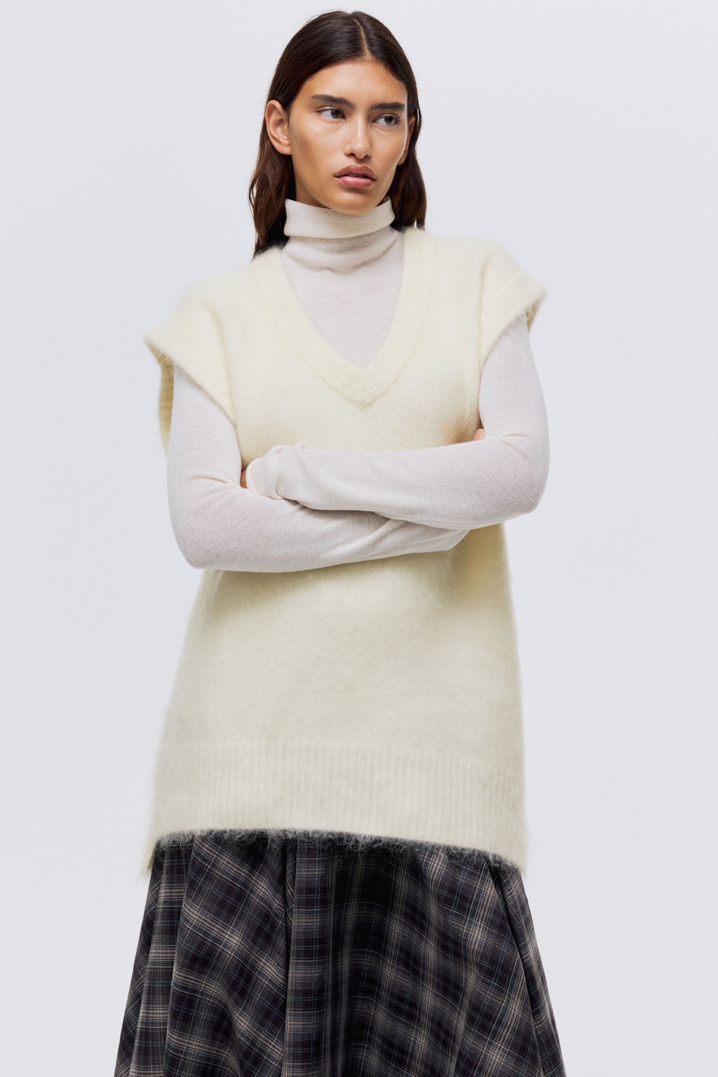 Mohair-blend sweater vest