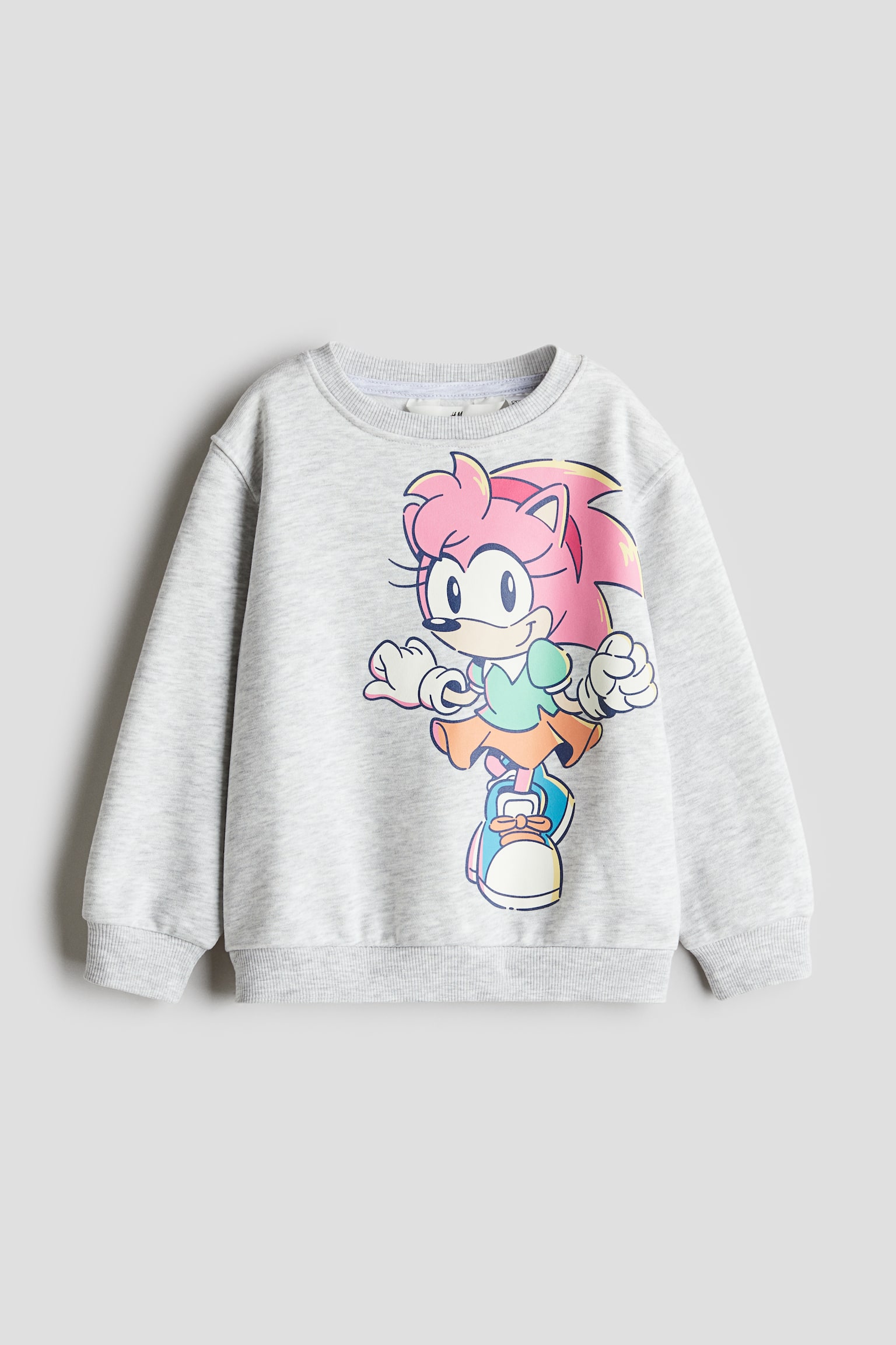 Printed sweatshirt - Light grey/Sonic the Hedgehog/Light pink/Squishmallows/Cream/Minnie Mouse/Light purple/Pokémon/Light pink/Barbie/Light blue/Snow White/White/Inside Out/Pink/Frozen/Pink/Mickey Mouse/Light blue/Lilo & Stitch/White/Hello Kitty/Dark grey/Emoji/Dark grey/Peppa Pig - 1