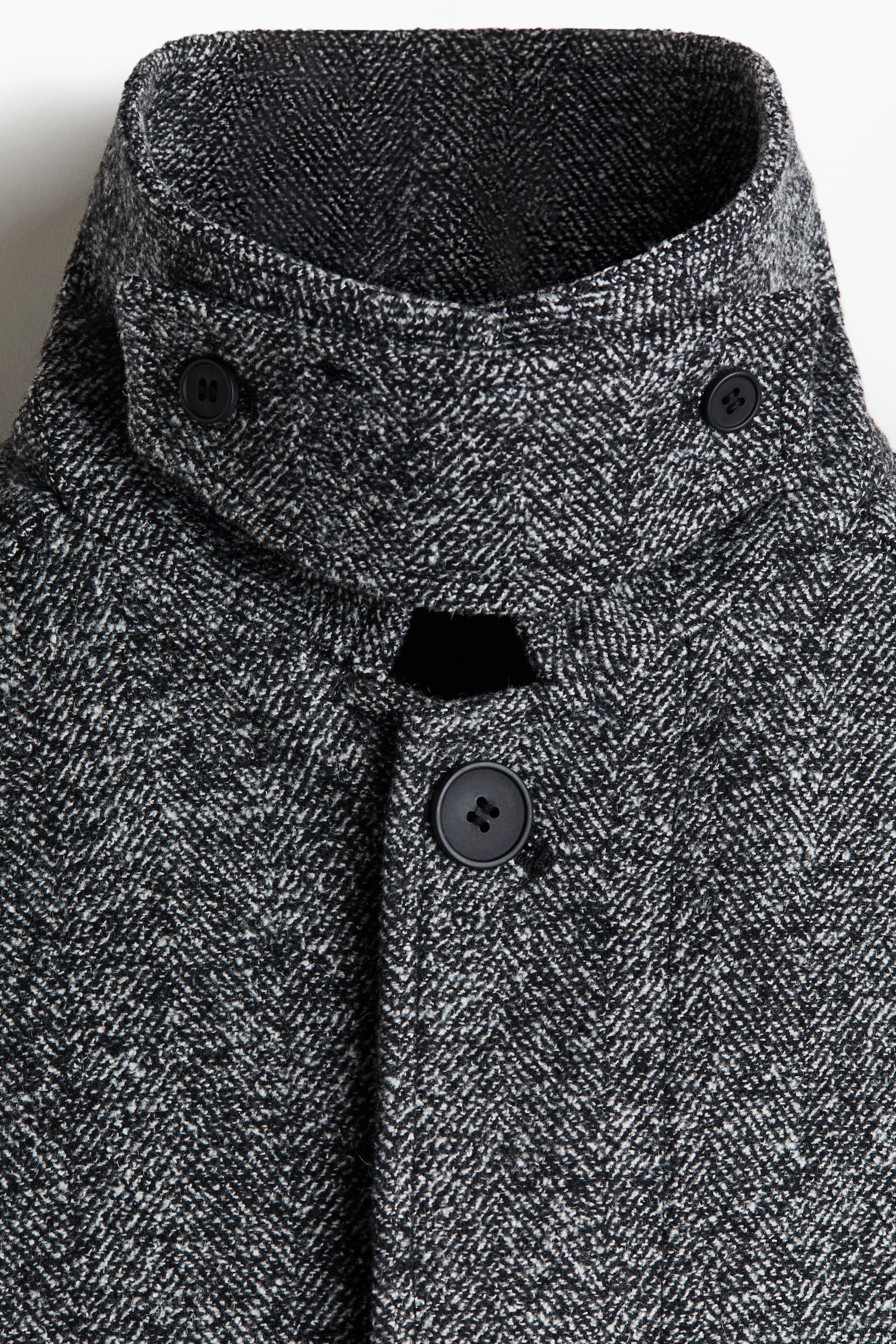 Мужское пальто H&M Wool-Blend Car, цвет: Серый меланжевый — фото 8