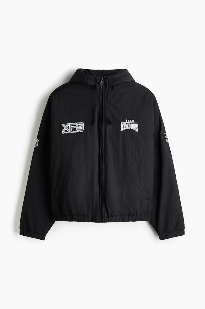 Padded nylon windbreaker - Black/Team Meadows - 1