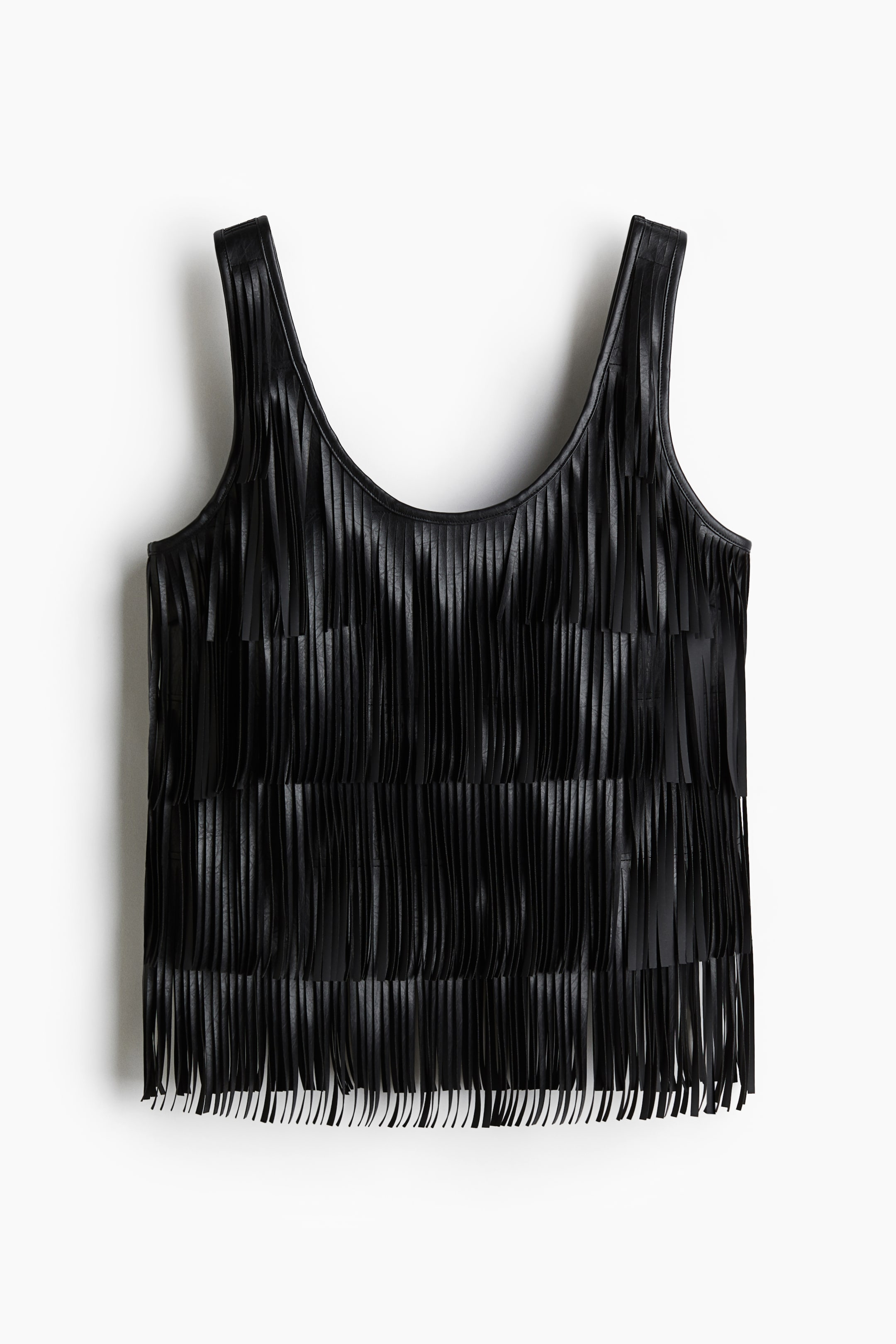 Coated Fringed Tank Top