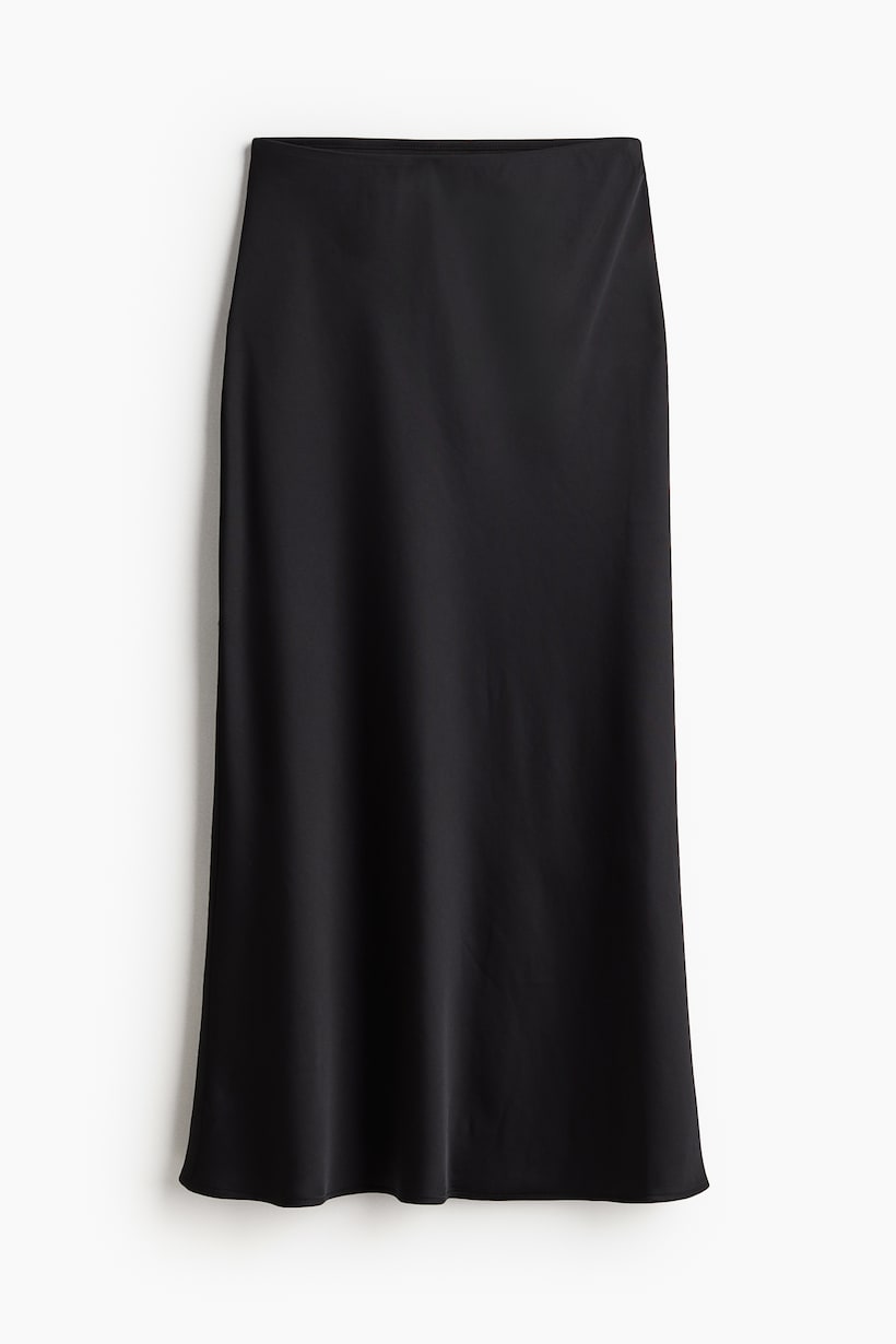 Black Skirts Mini, Midi Maxi Pleated Satin H&M HK