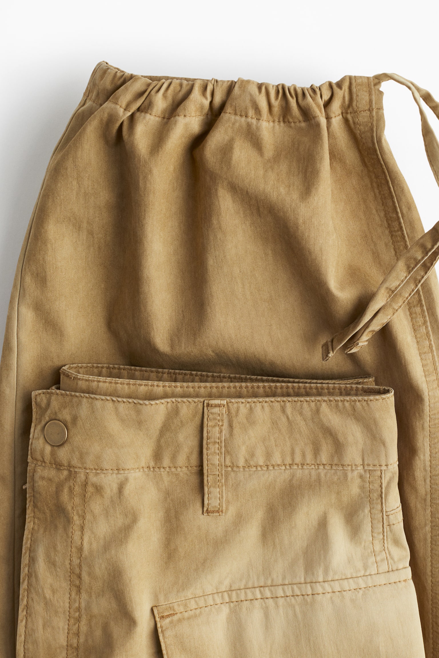 Wide cargo trousers - Beige - 3