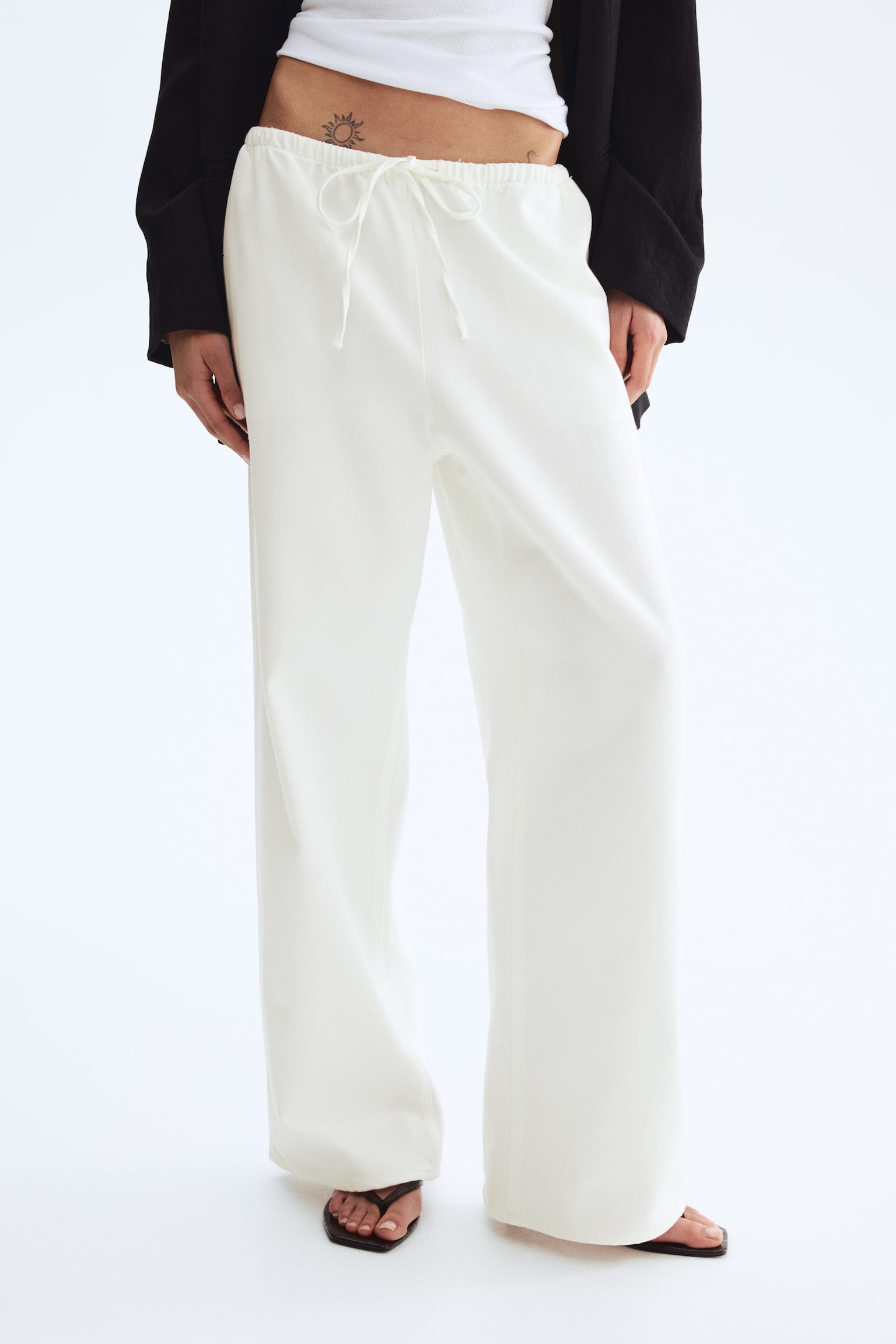 Denim drawstring trousers - White/Denim blue/Dark denim blue/Light denim blue - 3