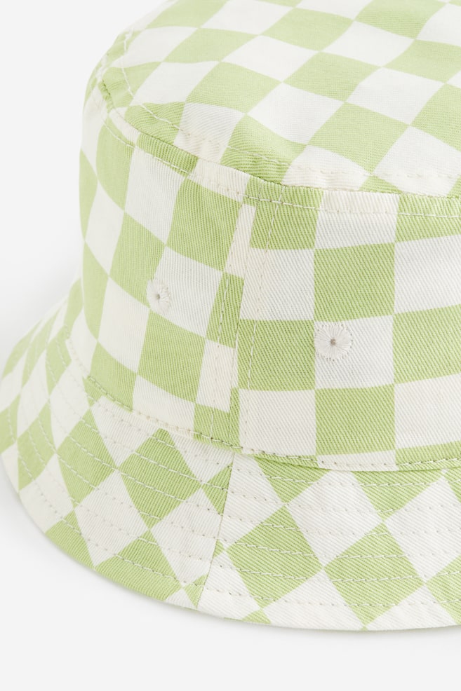Twill bucket hat - Light green/Checked/Light turquoise/Striped - 2