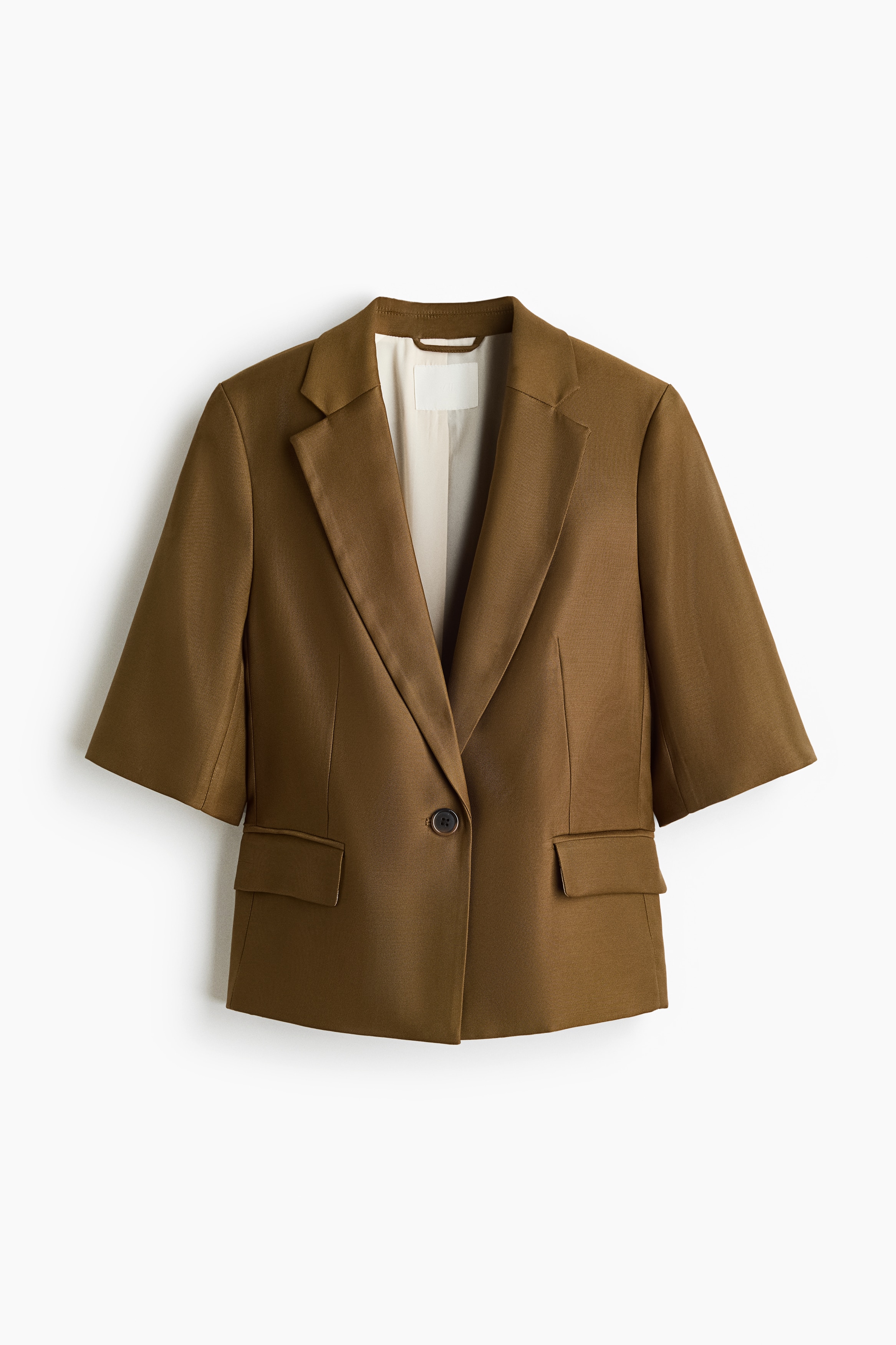 Short-sleeved blazer - Khaki green
