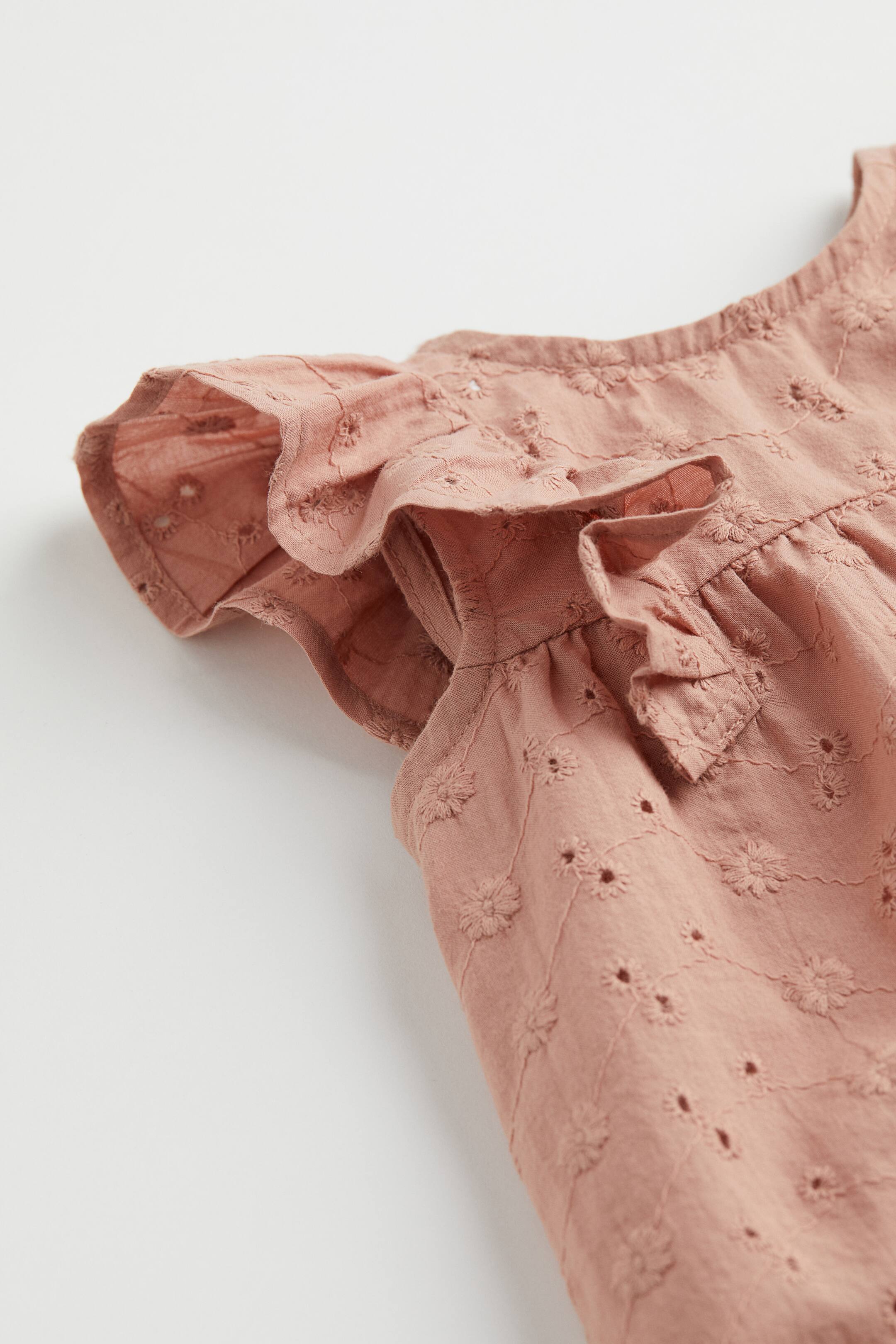 View larger image: 2-piece cotton set - Old rose/Roses - Kids | H&M IN 4