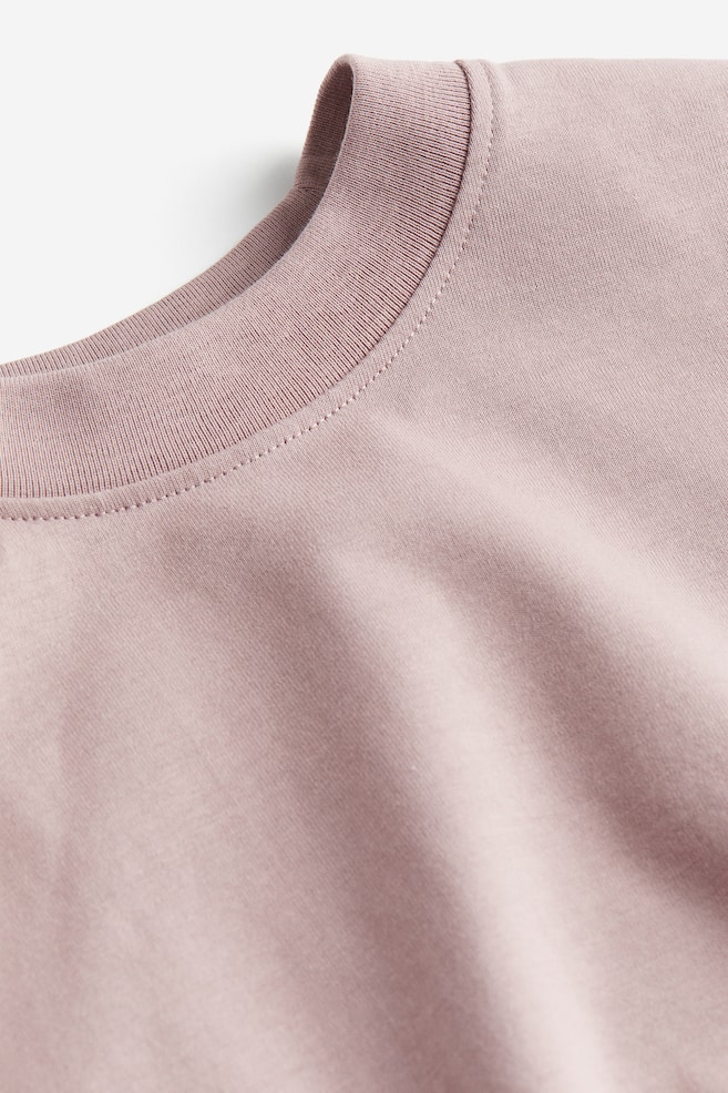 Robe T-shirt oversize - Vieux rose chiné/Noir/Gris foncé/Gris foncé - 2