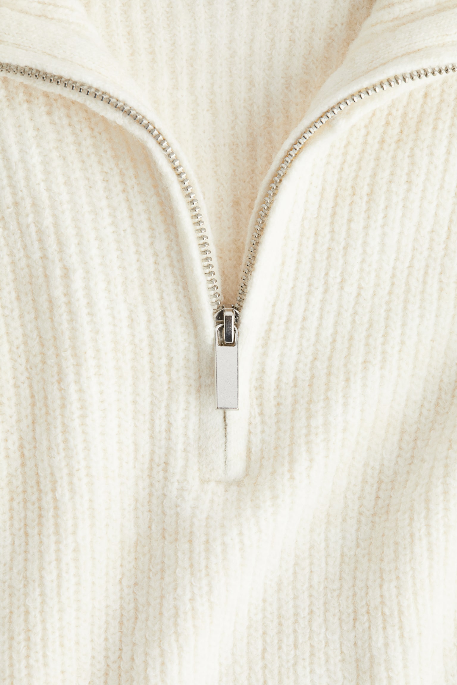 Женский свитер H&M Half-Zip, цвет: Кремовый — фото 6
