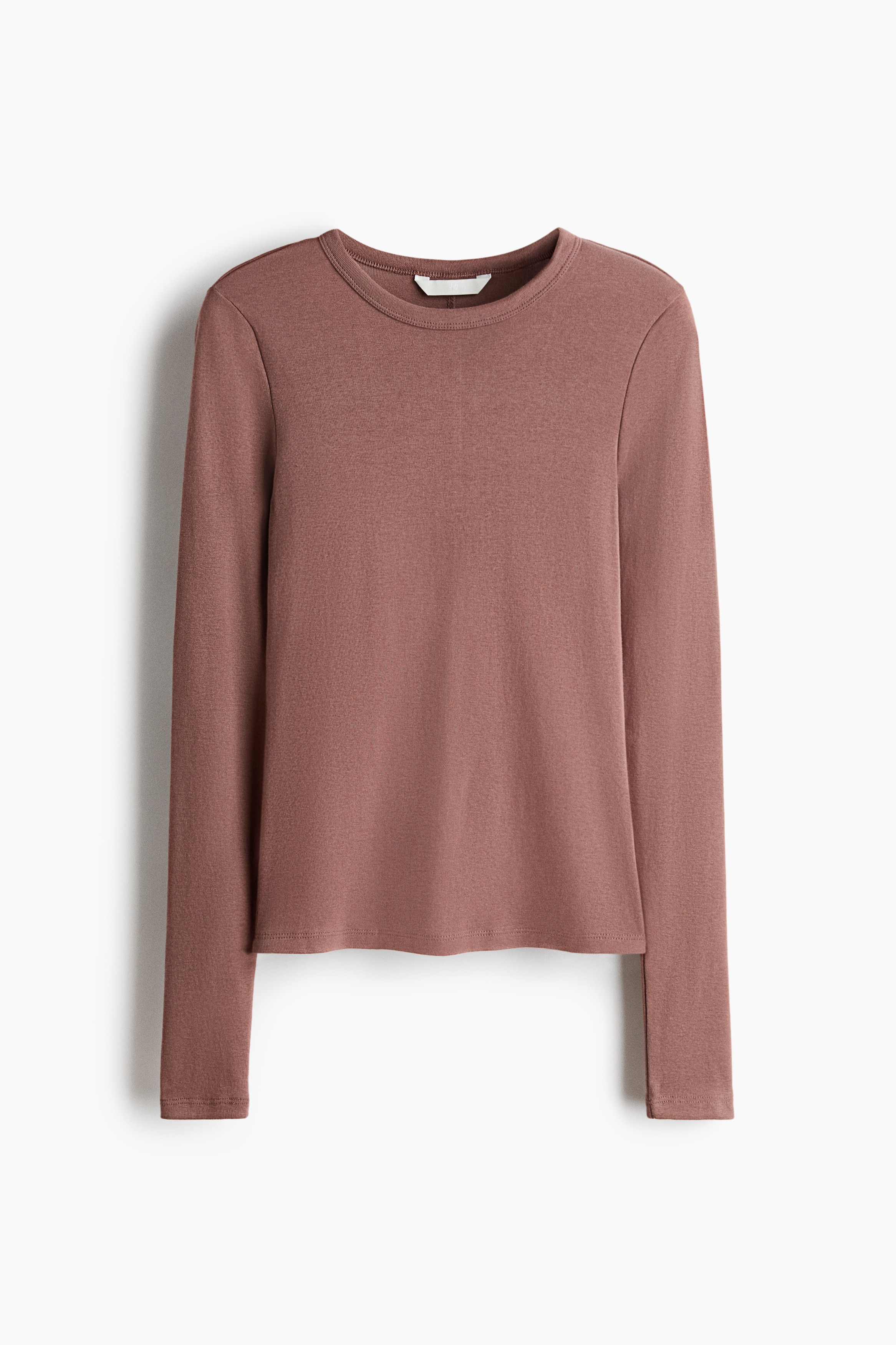 Top à manches longues en jersey - Taupe foncé/Jaune clair/Blanc/Marron foncé/Noir/Marron foncé