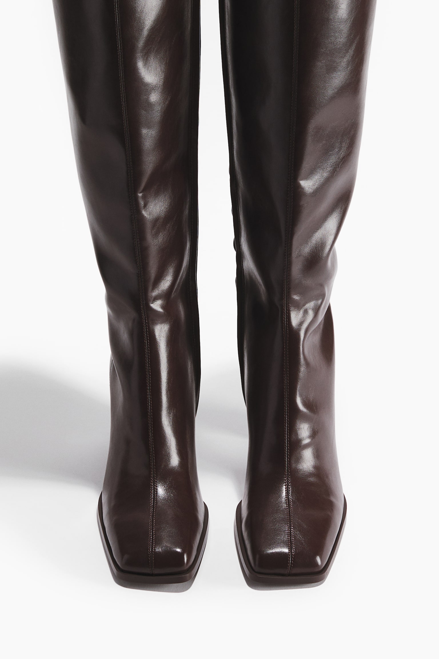 Knee-high boots - Dark brown - 3