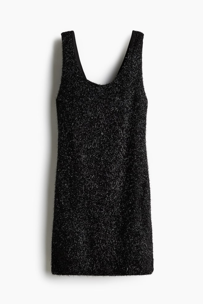 Glittery mini dress - Black - 1