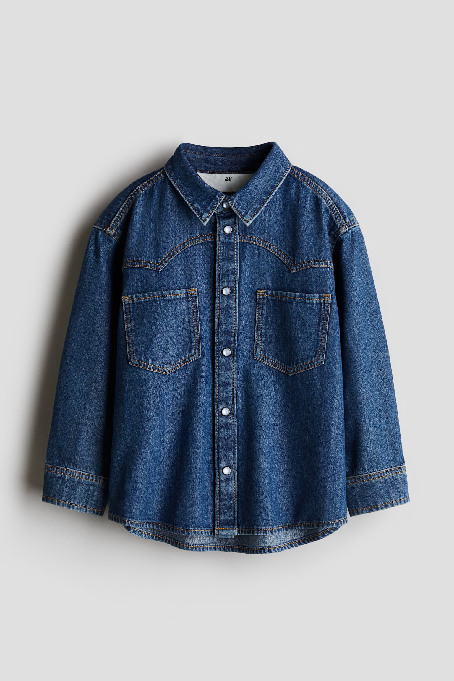 Cotton denim shirt - Denim blue - 1