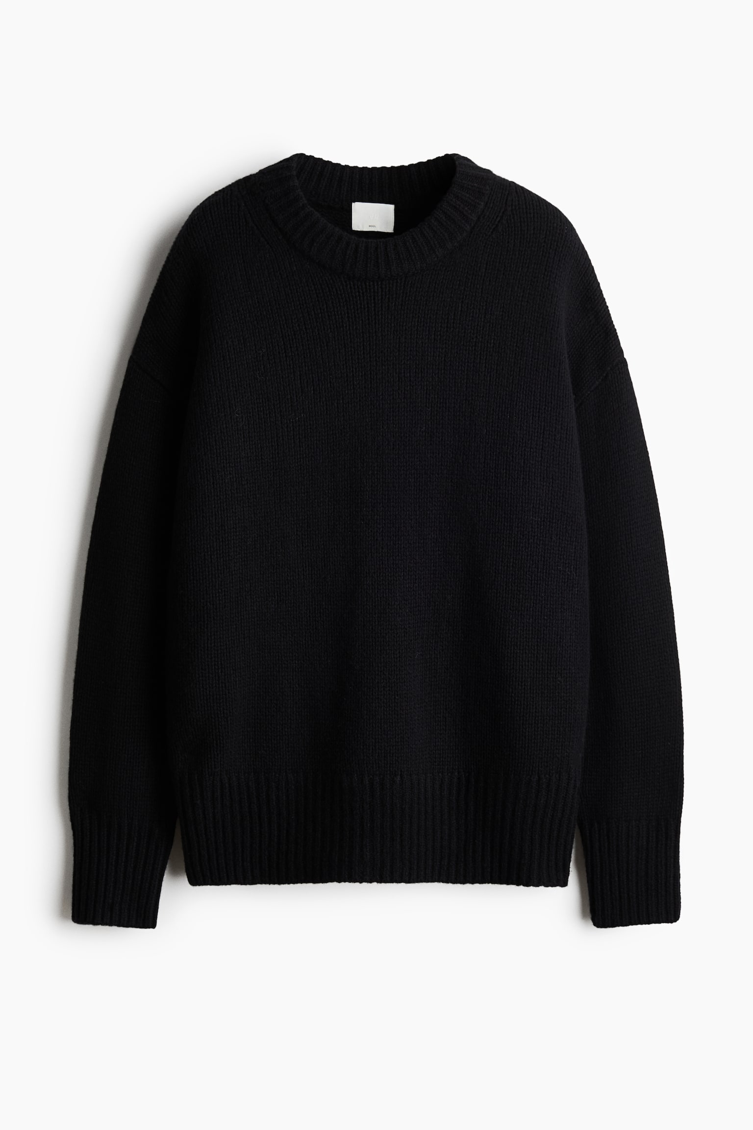 Женский свитер H&M Oversized Wool, цвет: Чёрный — фото 1