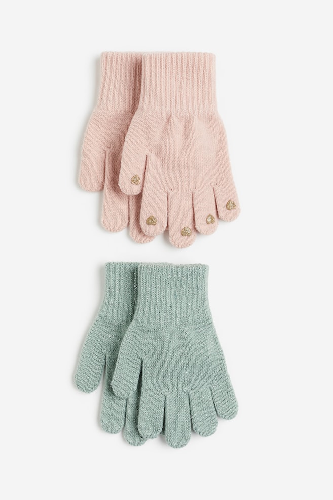 2-pack gloves - Powder pink/Sage green - 1