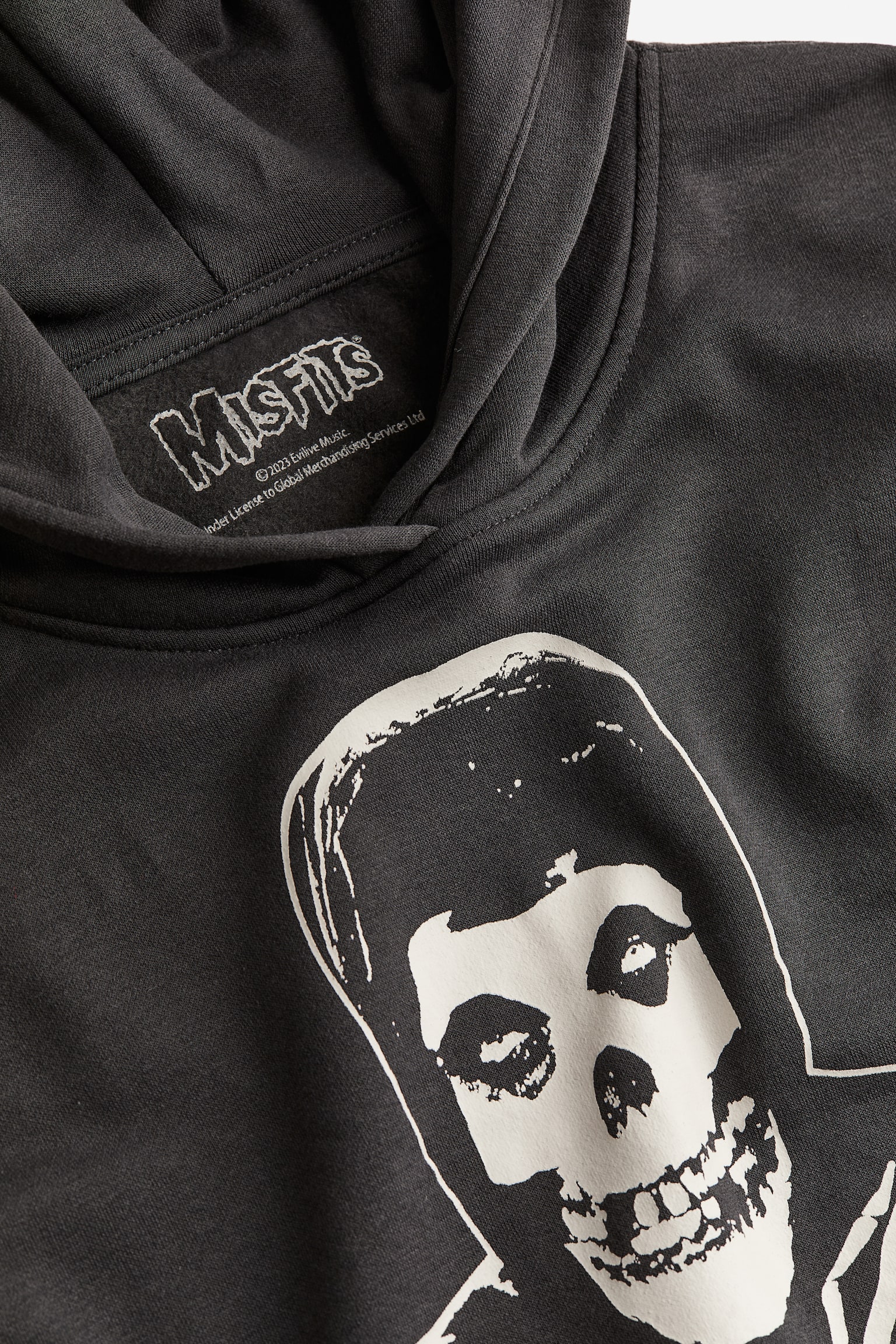 Oversized motif-detail hoodie - Dark grey/Misfits - 2