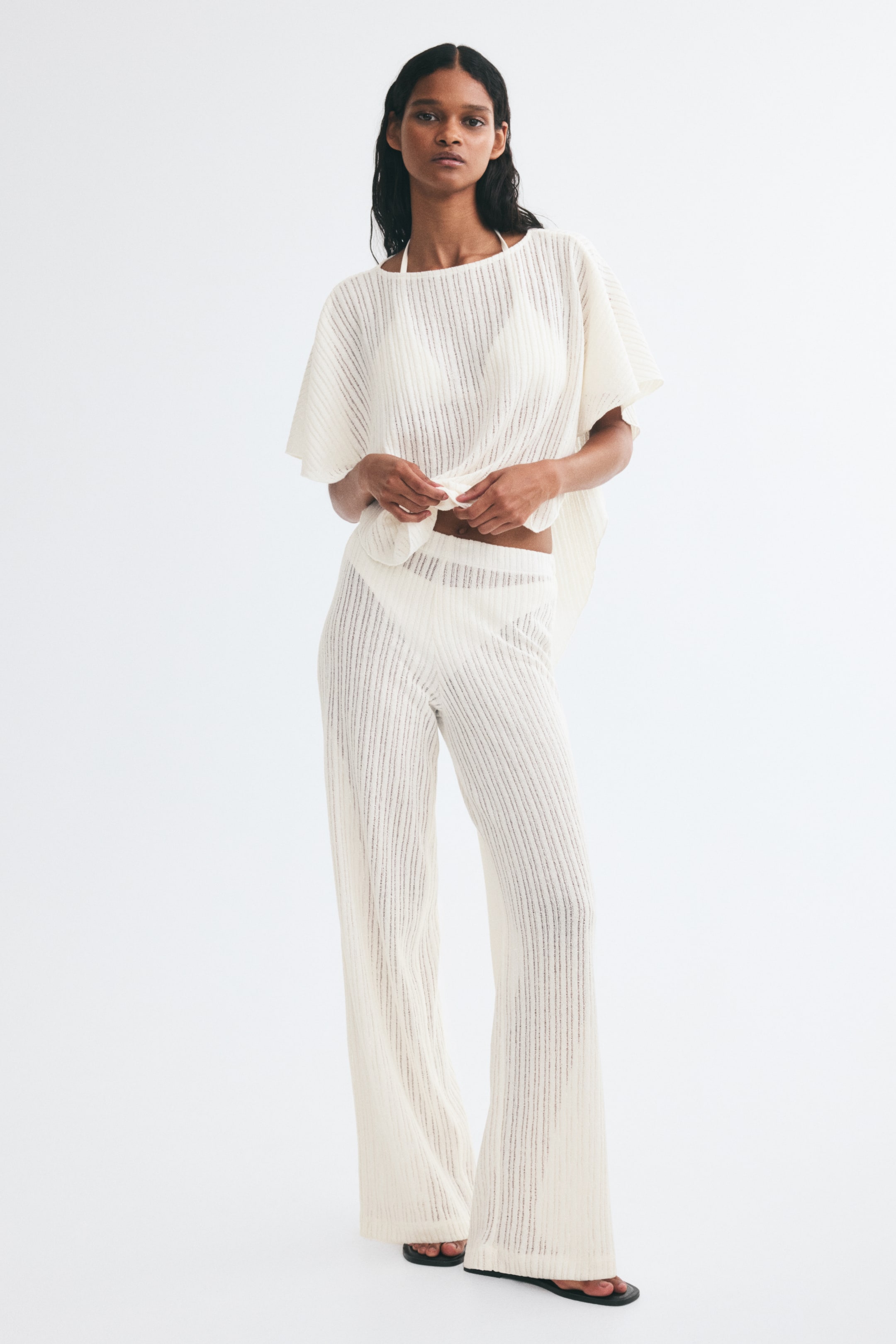 Rib-Knit Pants