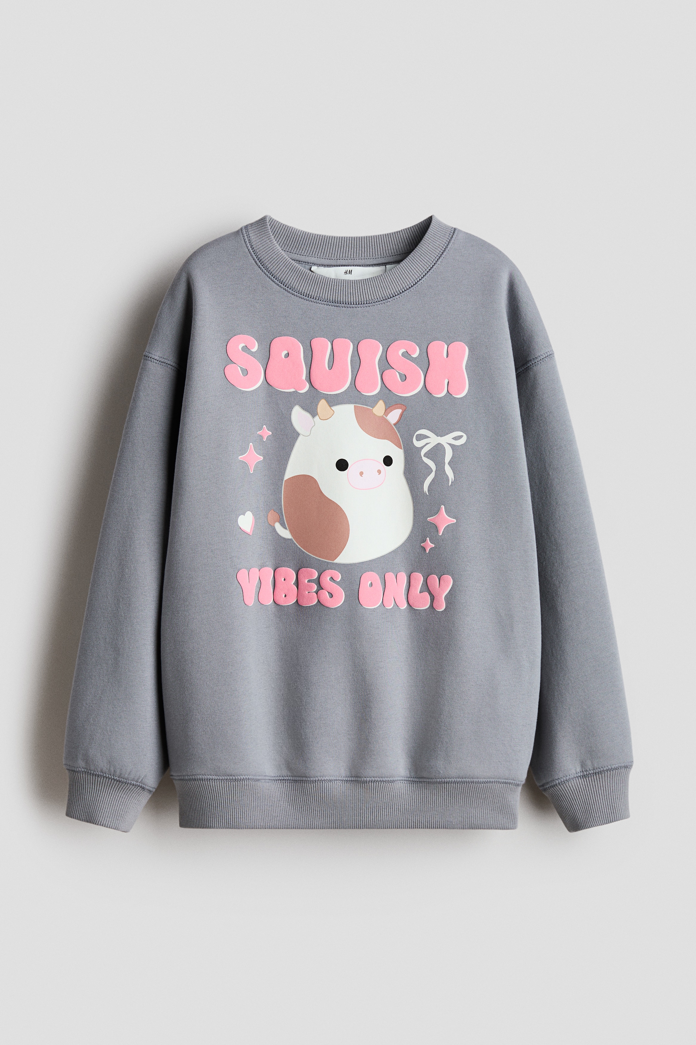 Dusty blue/Lilo & Stitch Oversized print-motif sweatshirt for kids