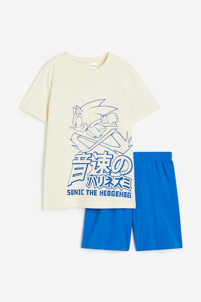 Pyjama T-shirt and shorts - Blue/Sonic the Hedgehog/White/Stranger Things/Black/PlayStation/Bright blue/Sonic the Hedgehog - 1