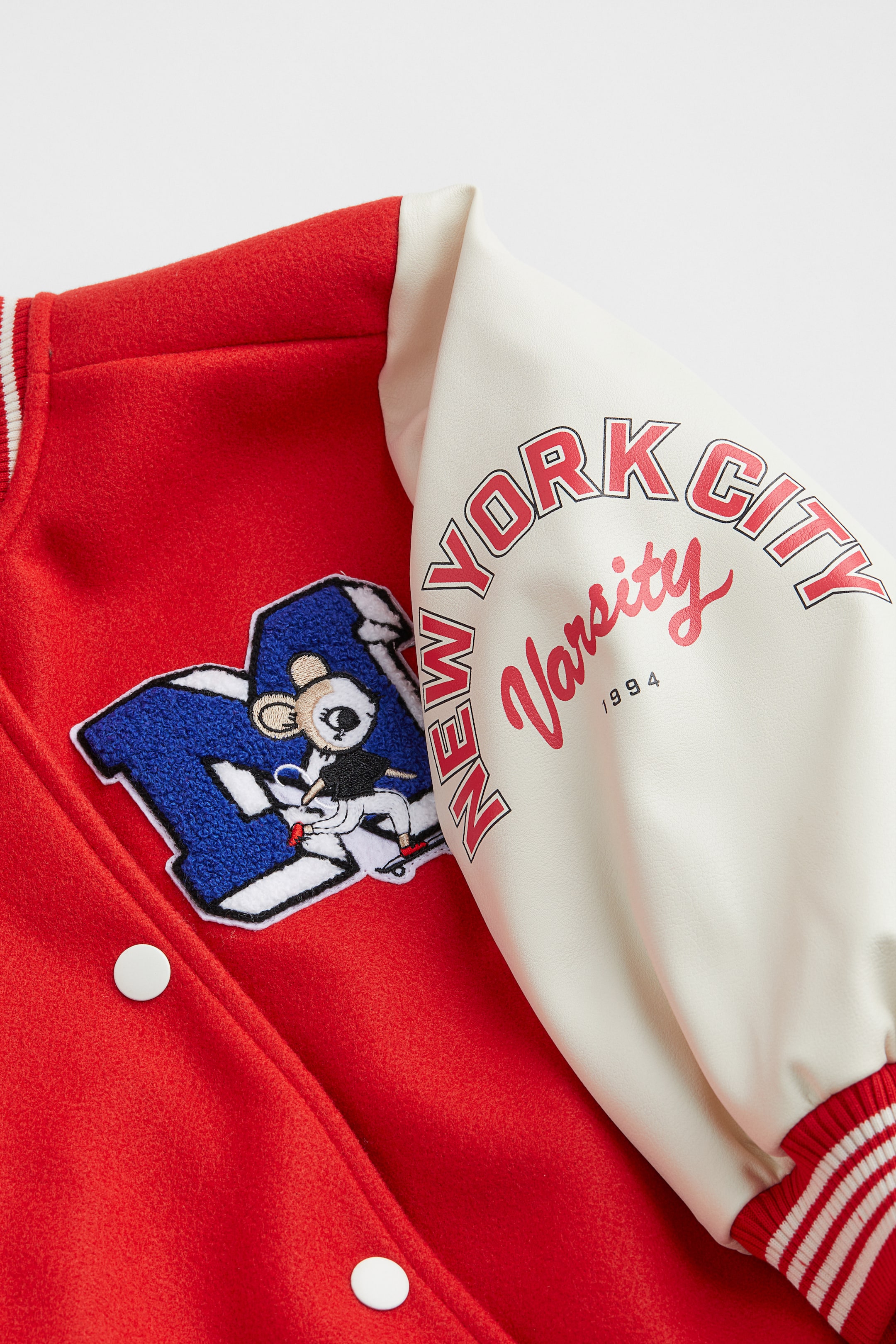 הצגת תמונה גדולה יותר: ז'קט בייסבול - אדום/M - Kids | H&M IL 3