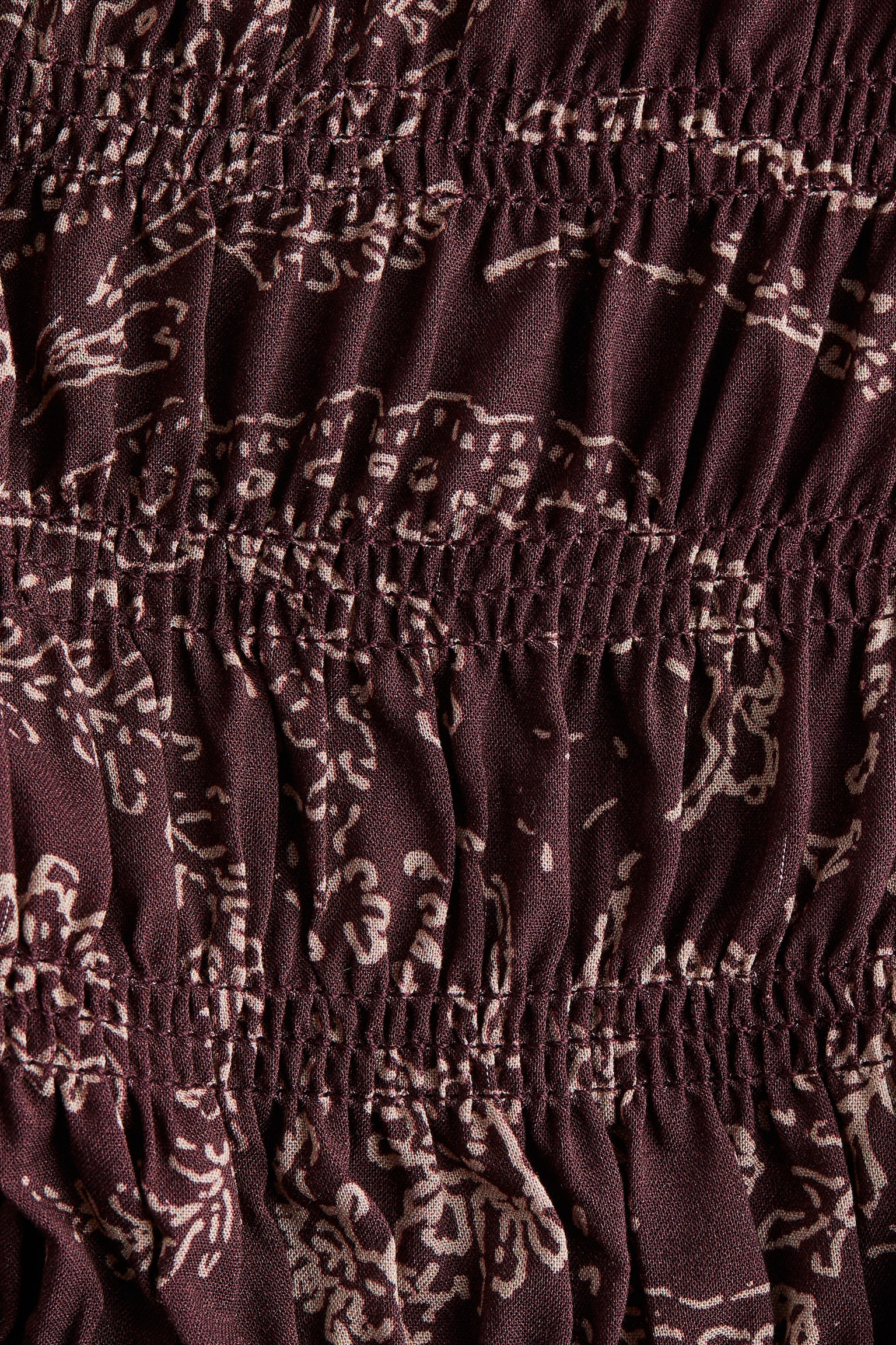 Büzgülü Kolsuz Üst - Bordo/Şal desenli/Açık bej/Desenli/Açık bej/Zebra desenli/Bej/Leopar desenli - 2