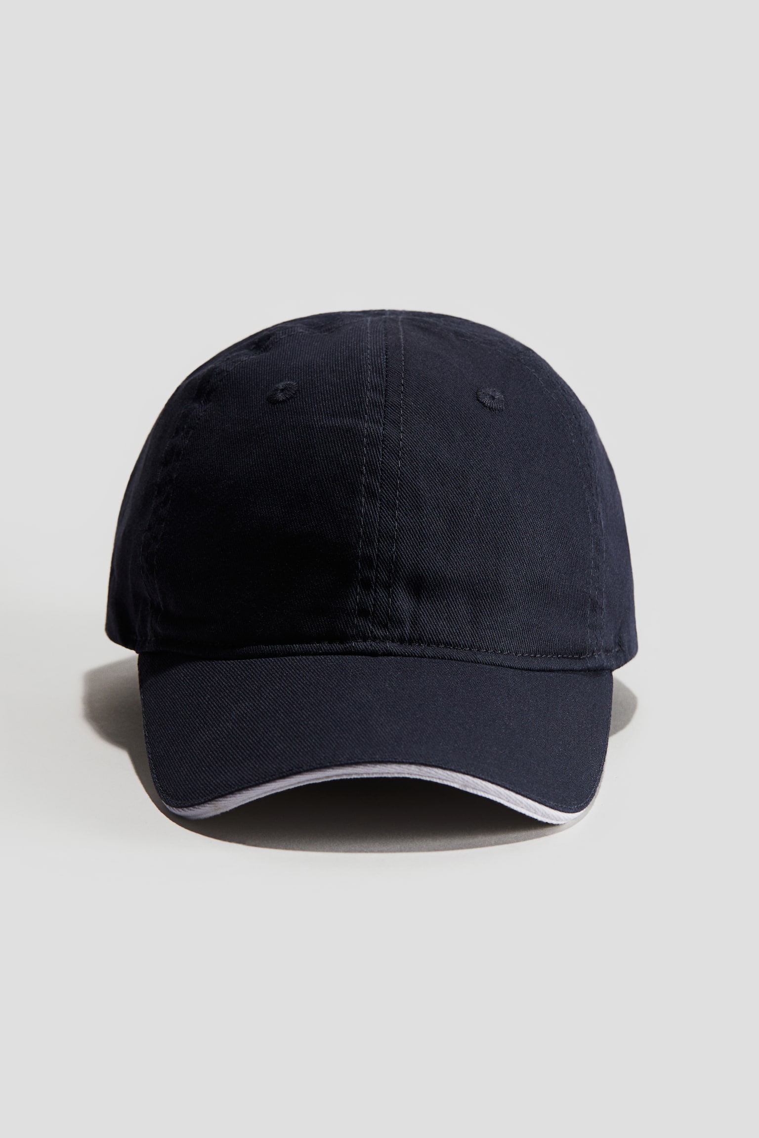 Cotton Twill Cap - Navy blue/White - 1