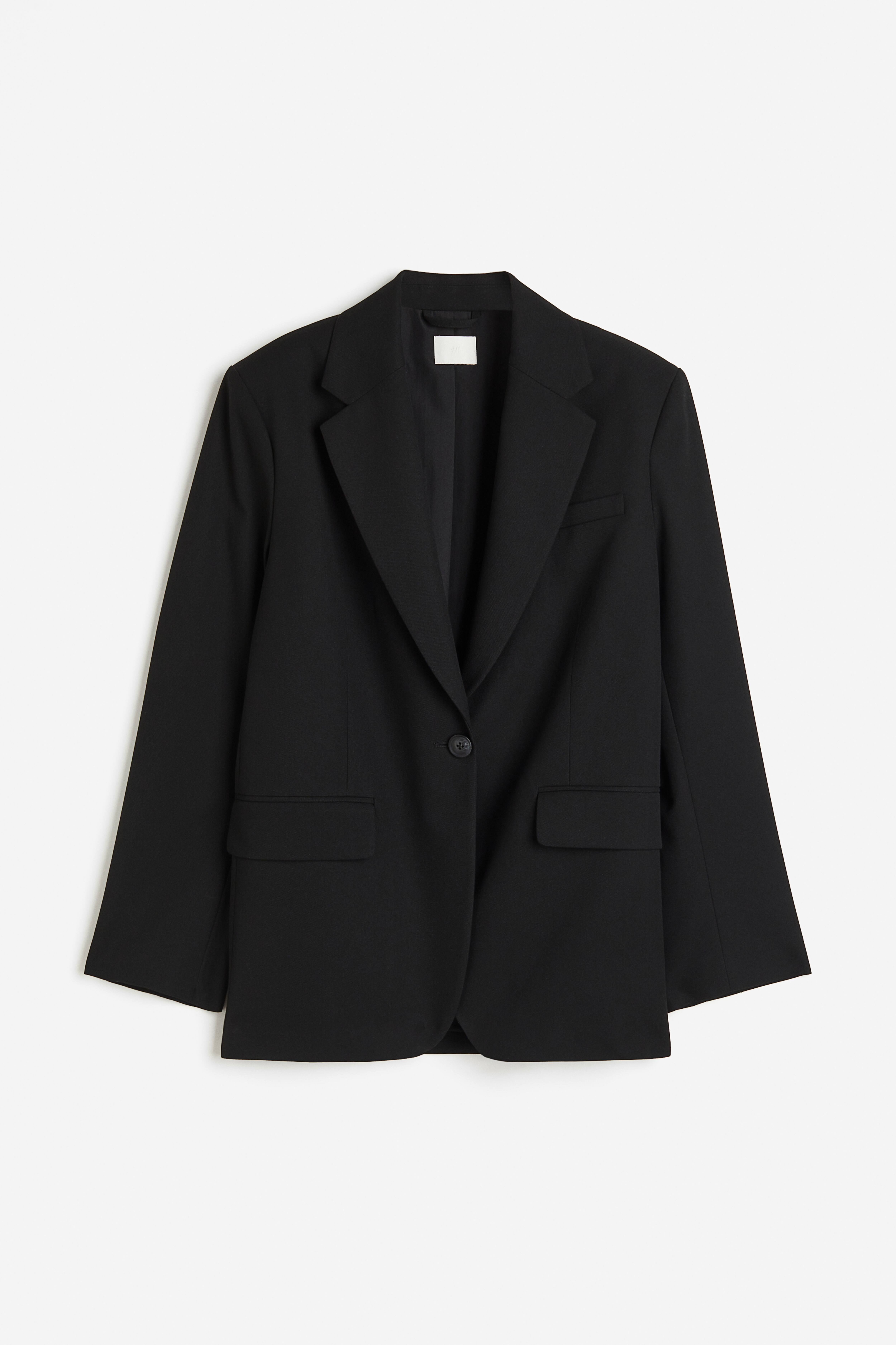 H&m black blazer with gold buttons hotsell