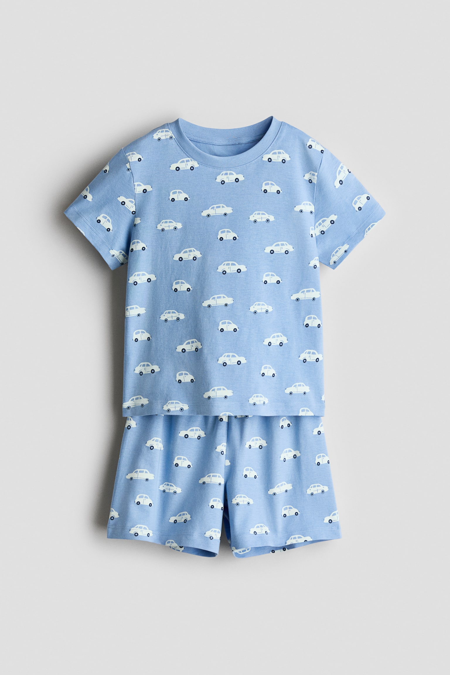 Pyjama met print - Lichtblauw/auto's/Marineblauw/planeten/Lichtblauw/tijgers