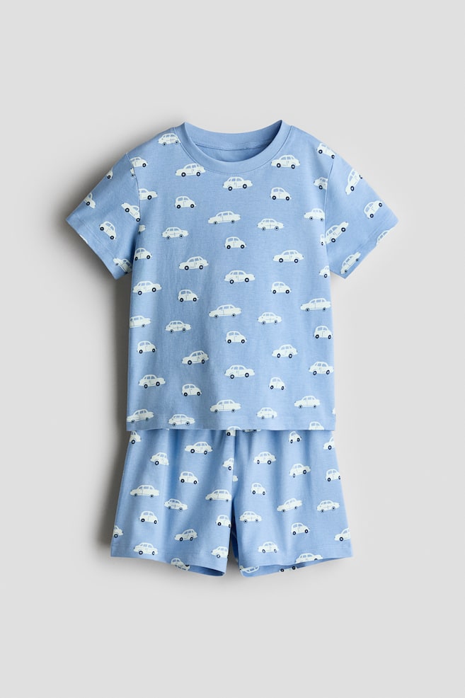 Printed pyjamas - Light blue/Cars/White/Cars/Light blue/Tigers/Navy blue/Planets - 1