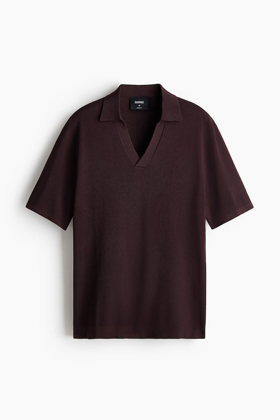 Мужские рубашки H&M Cooling Regular-Fit Knit Polo Shirt